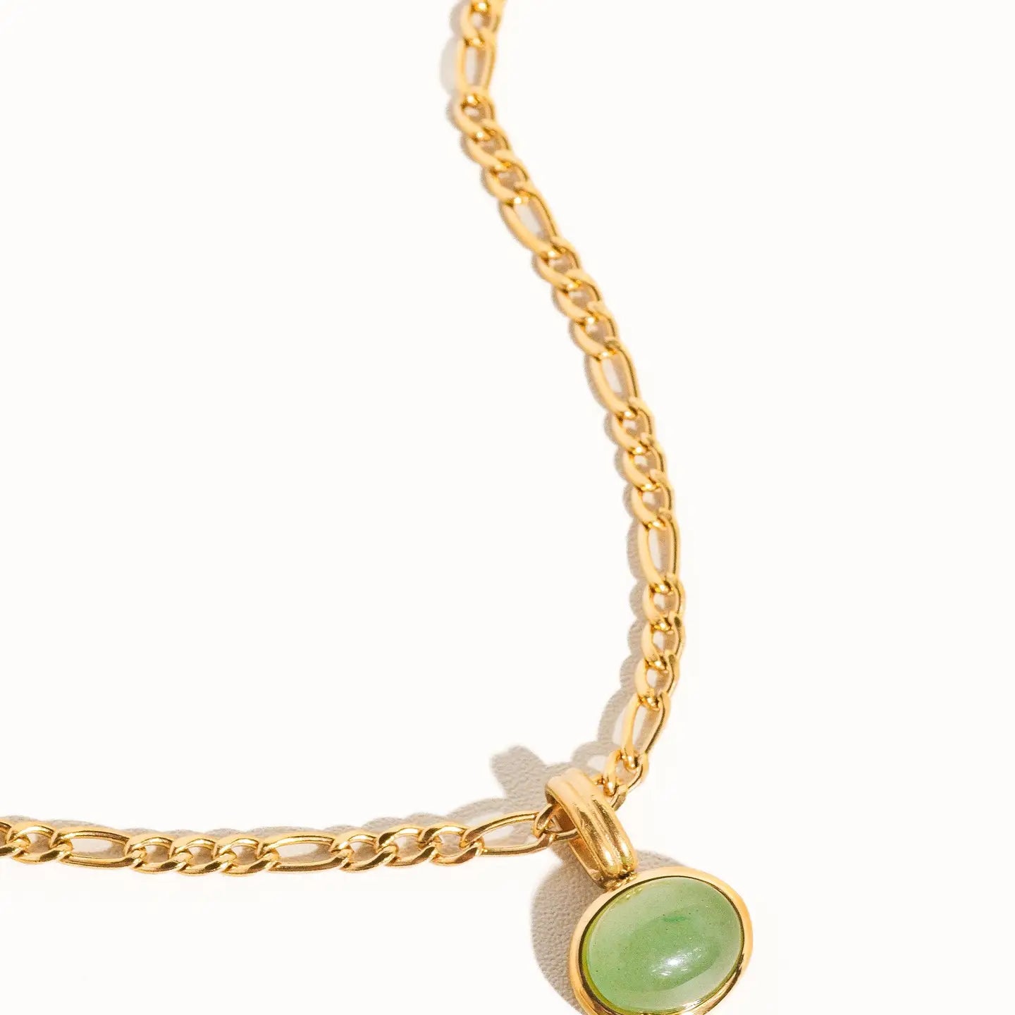 Green Stone Pendant Necklace