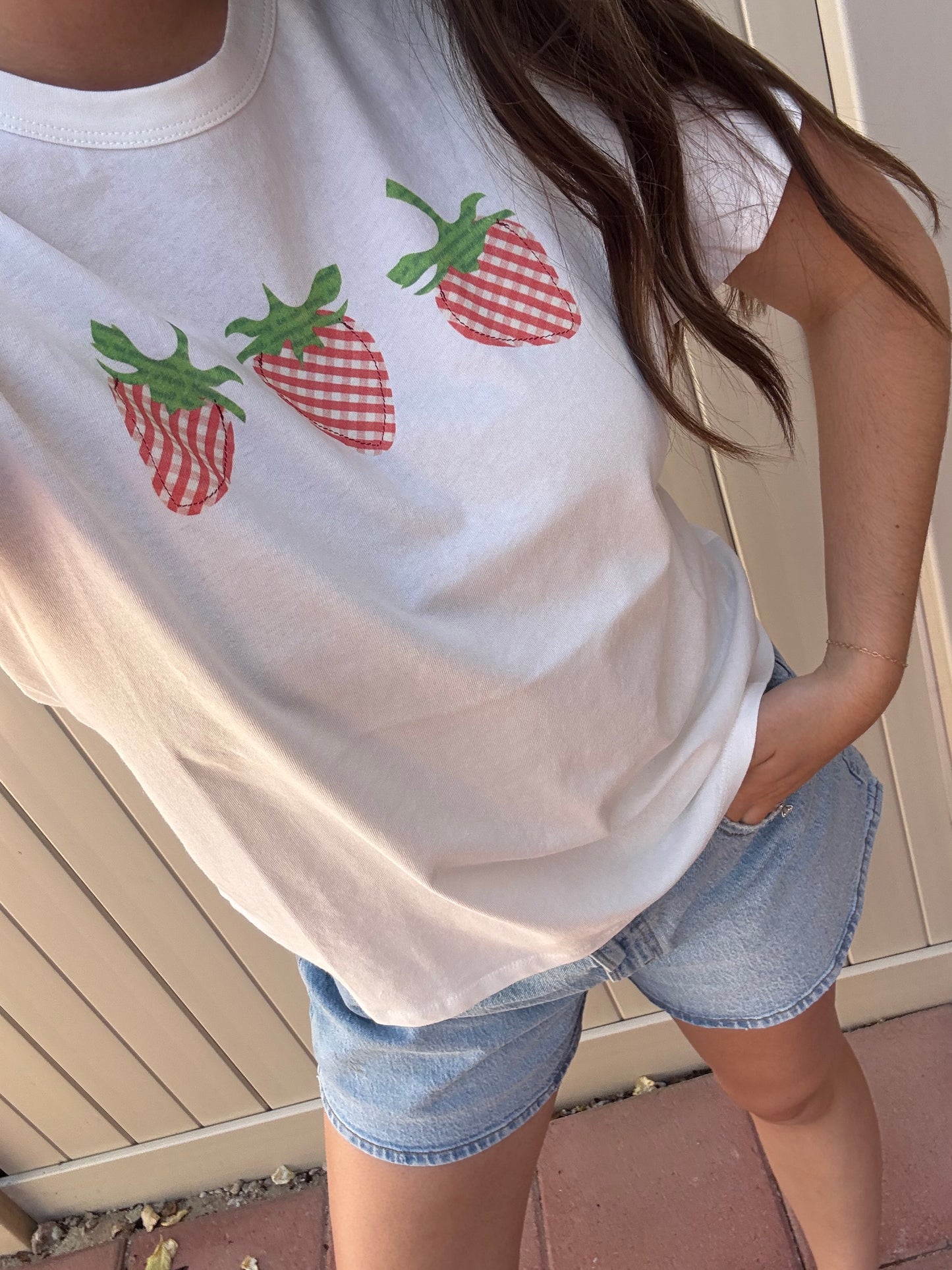 Strawberry Tee, White