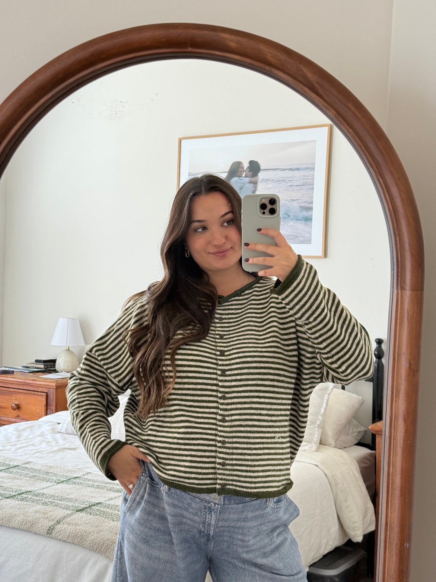 Bonfire Cardigan, Forest Green