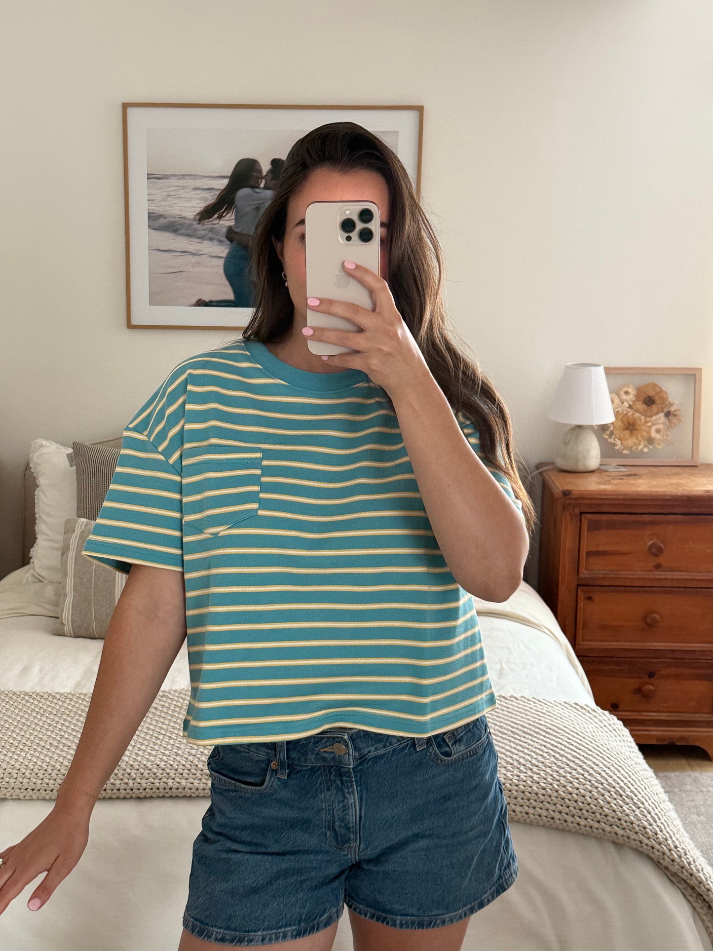 Roxanne Tee, Teal & Yellow