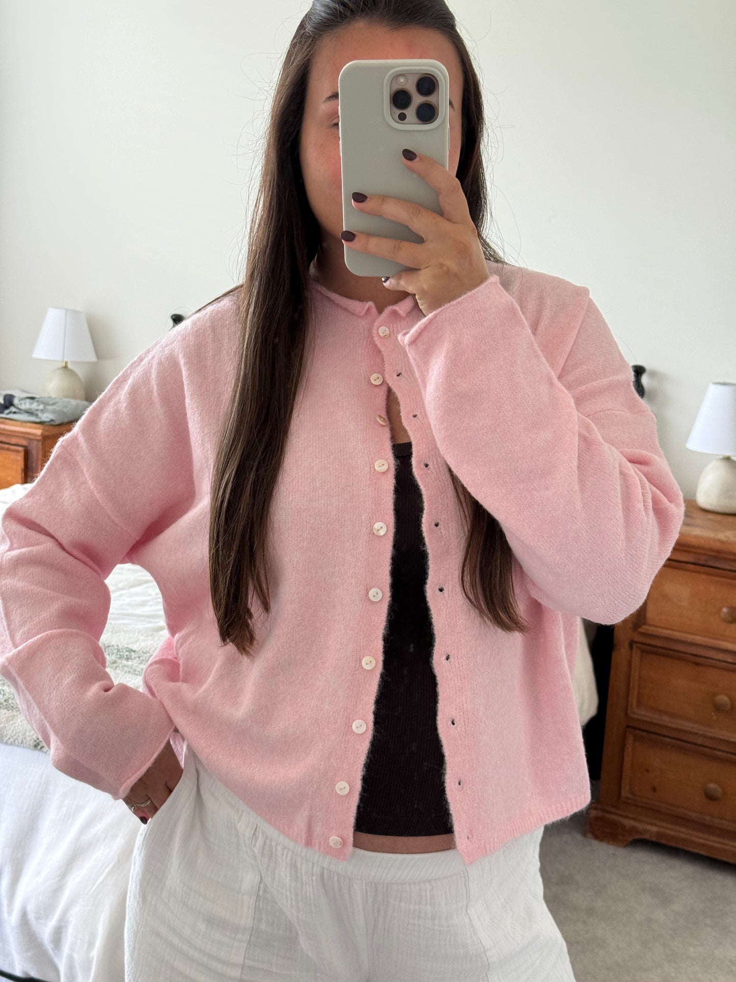 Rae Cardigan, Baby Pink