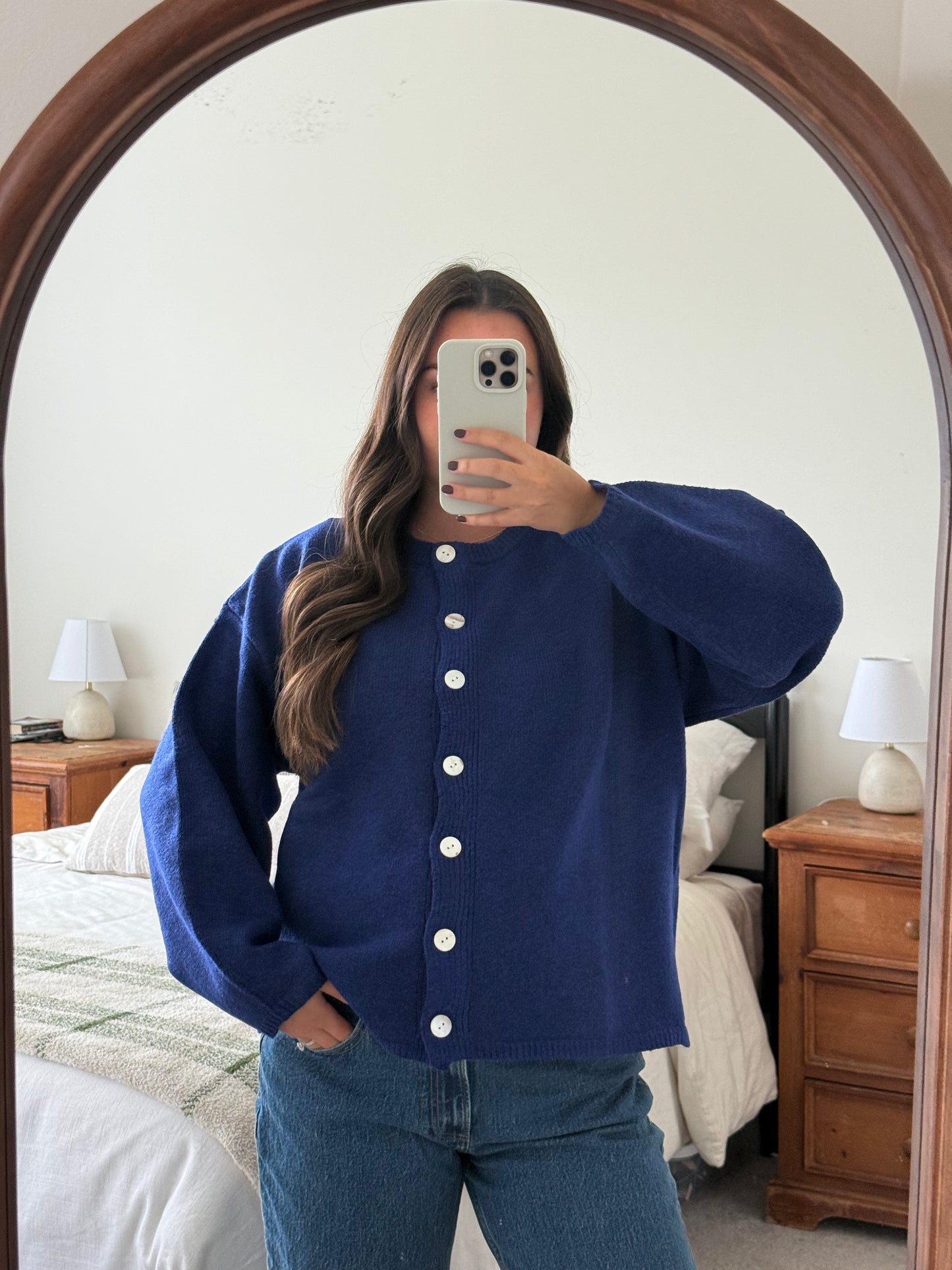 Crisp Air Cardigan, Royal Blue