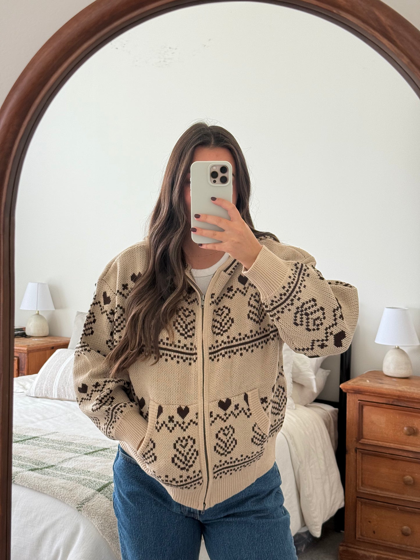 Maple Butter Zip Up Sweater