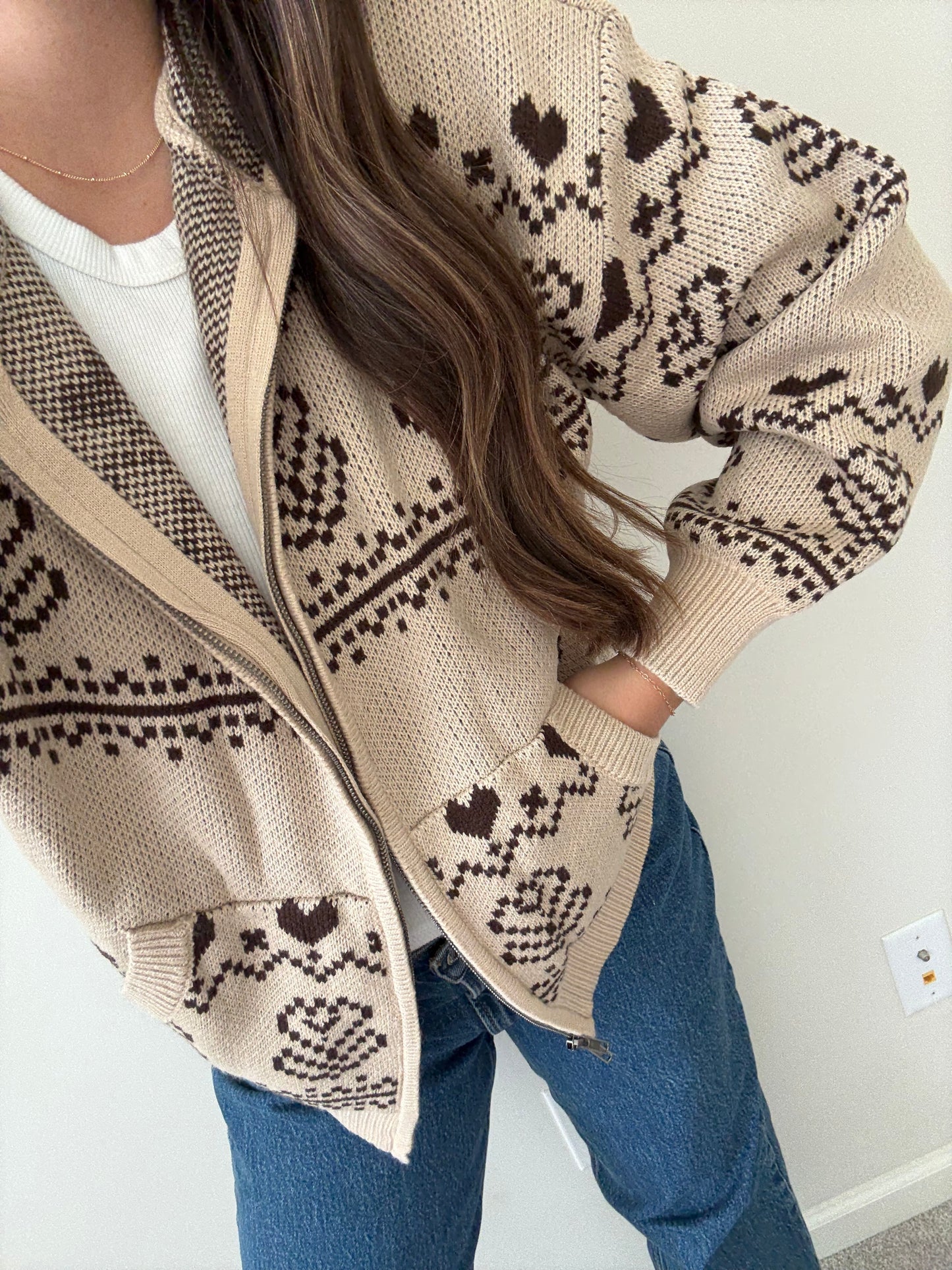 Maple Butter Zip Up Sweater