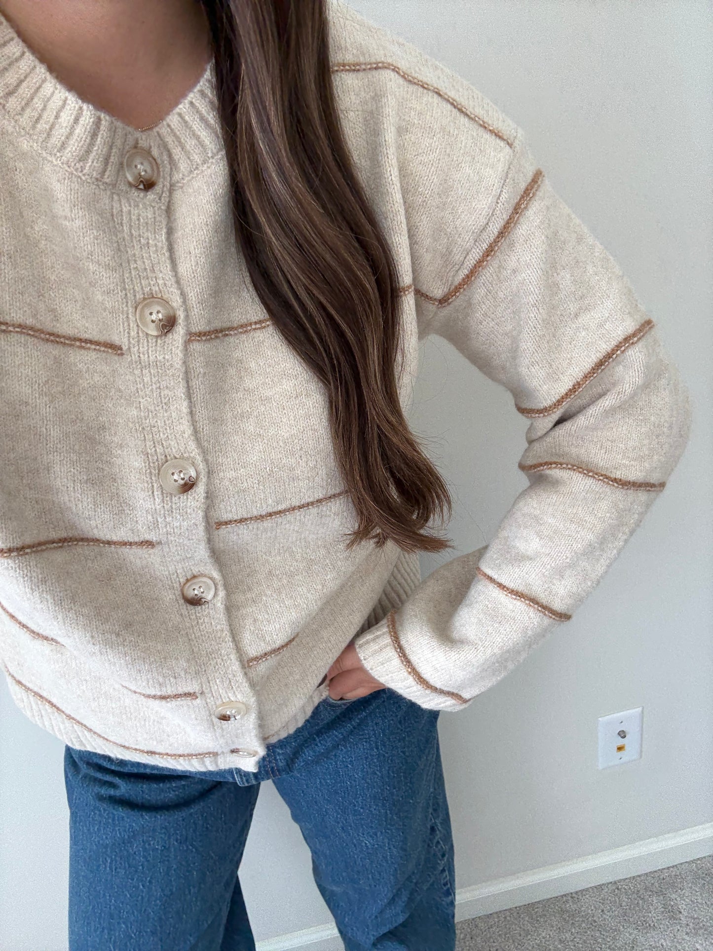Chai Latte Cardigan, Oatmeal