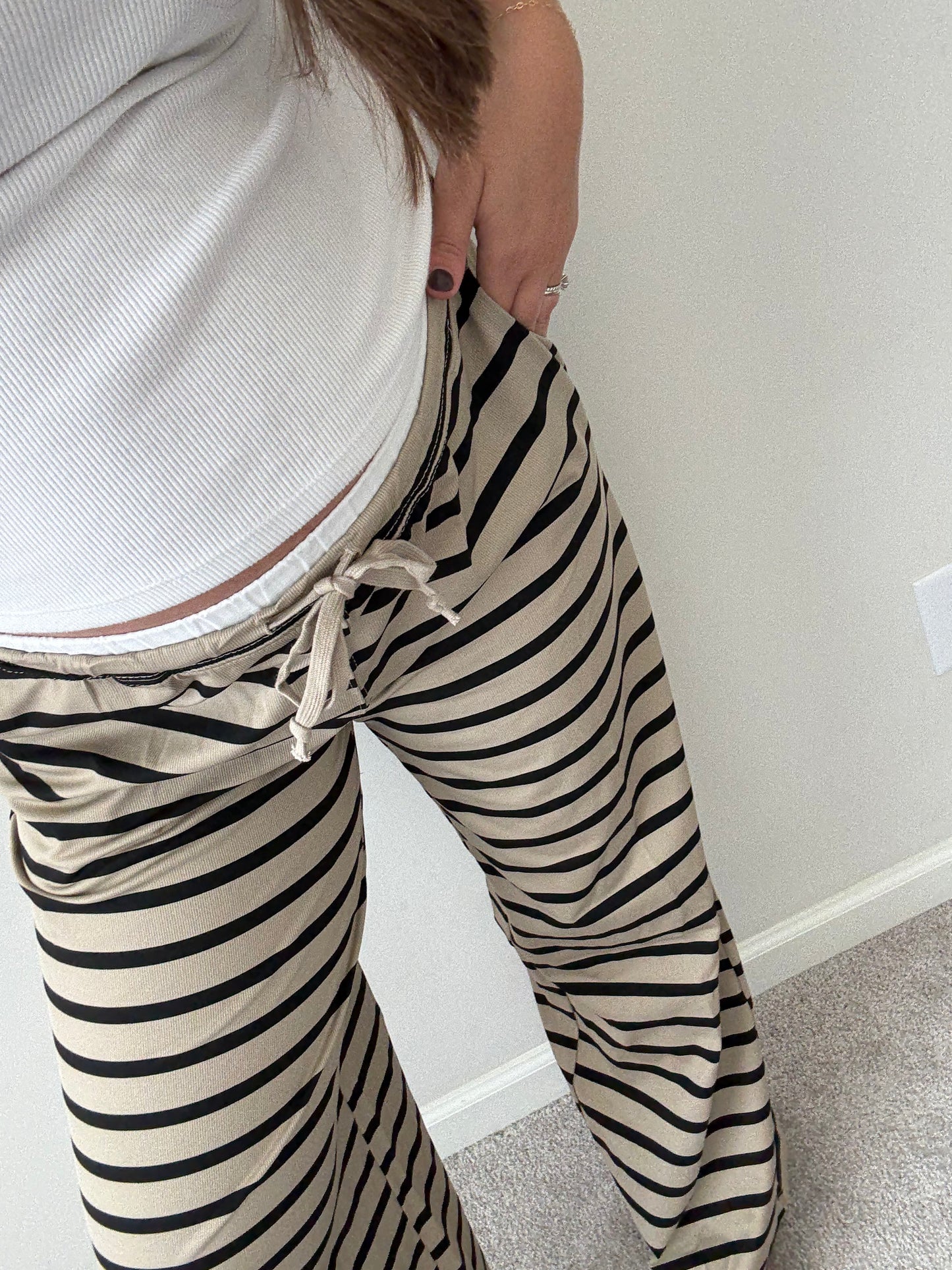 Hazelnut Knit Lounge Pants, Taupe