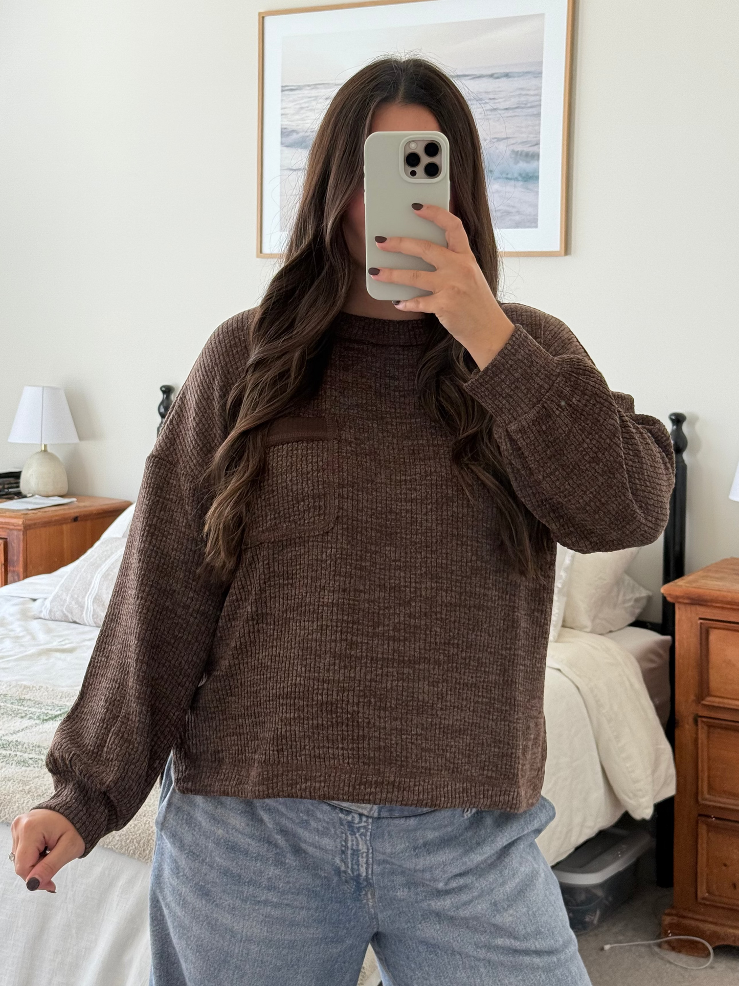 Breezy Thermal Pullover, Mocha