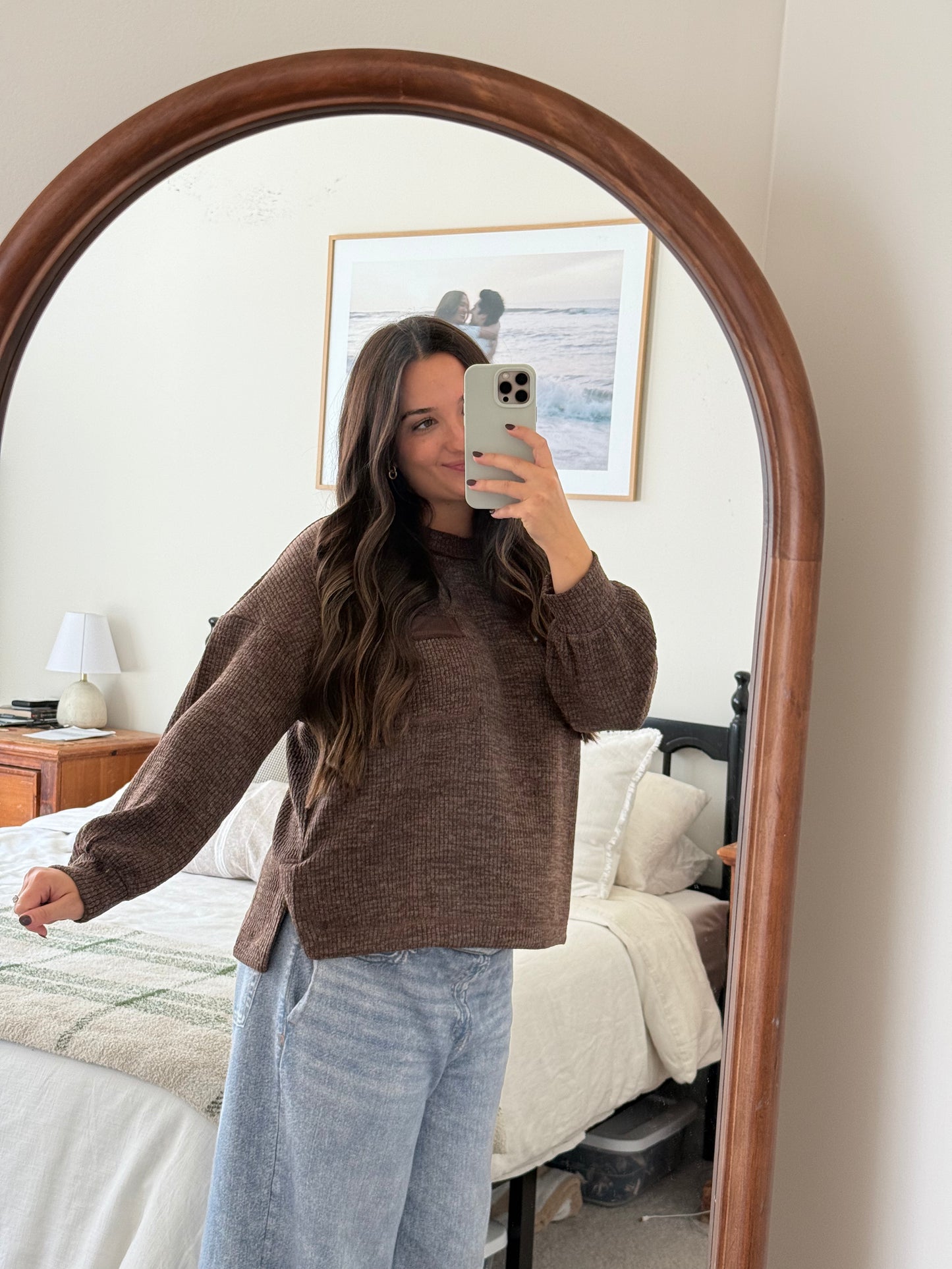 Breezy Thermal Pullover, Mocha