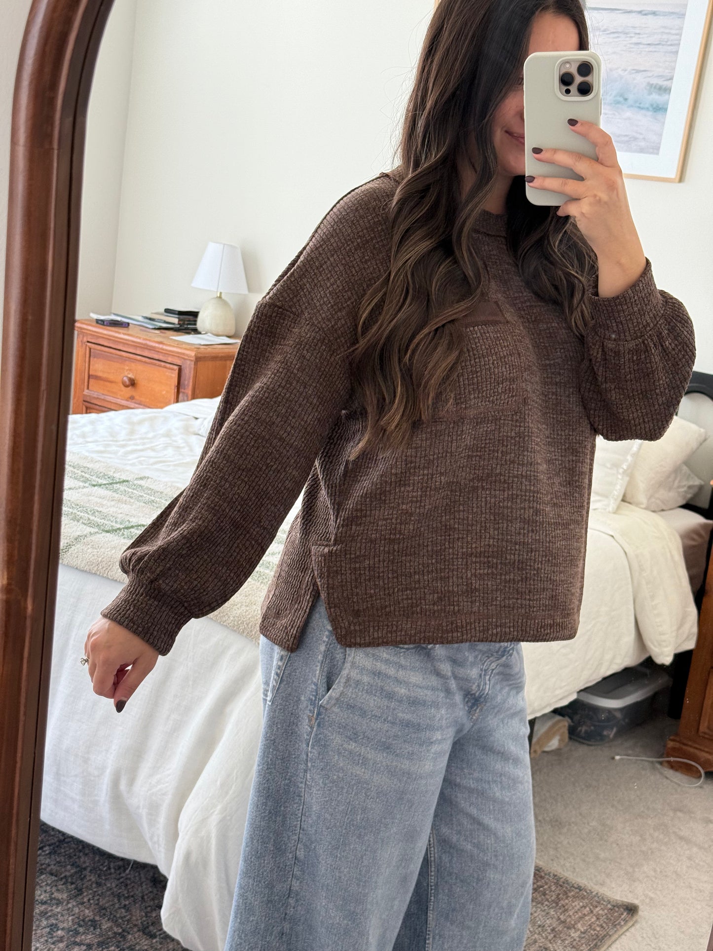 Breezy Thermal Pullover, Mocha