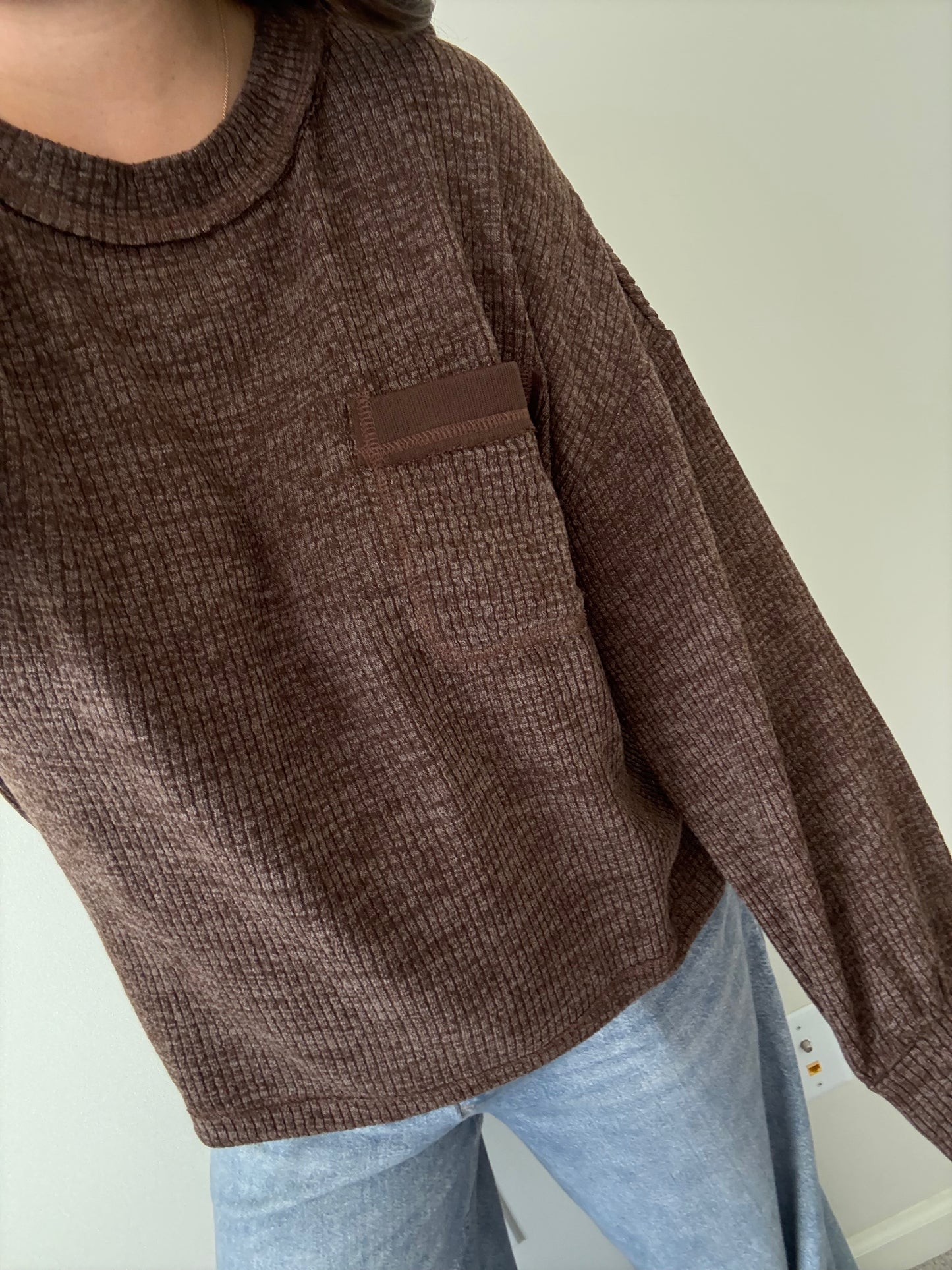 Breezy Thermal Pullover, Mocha