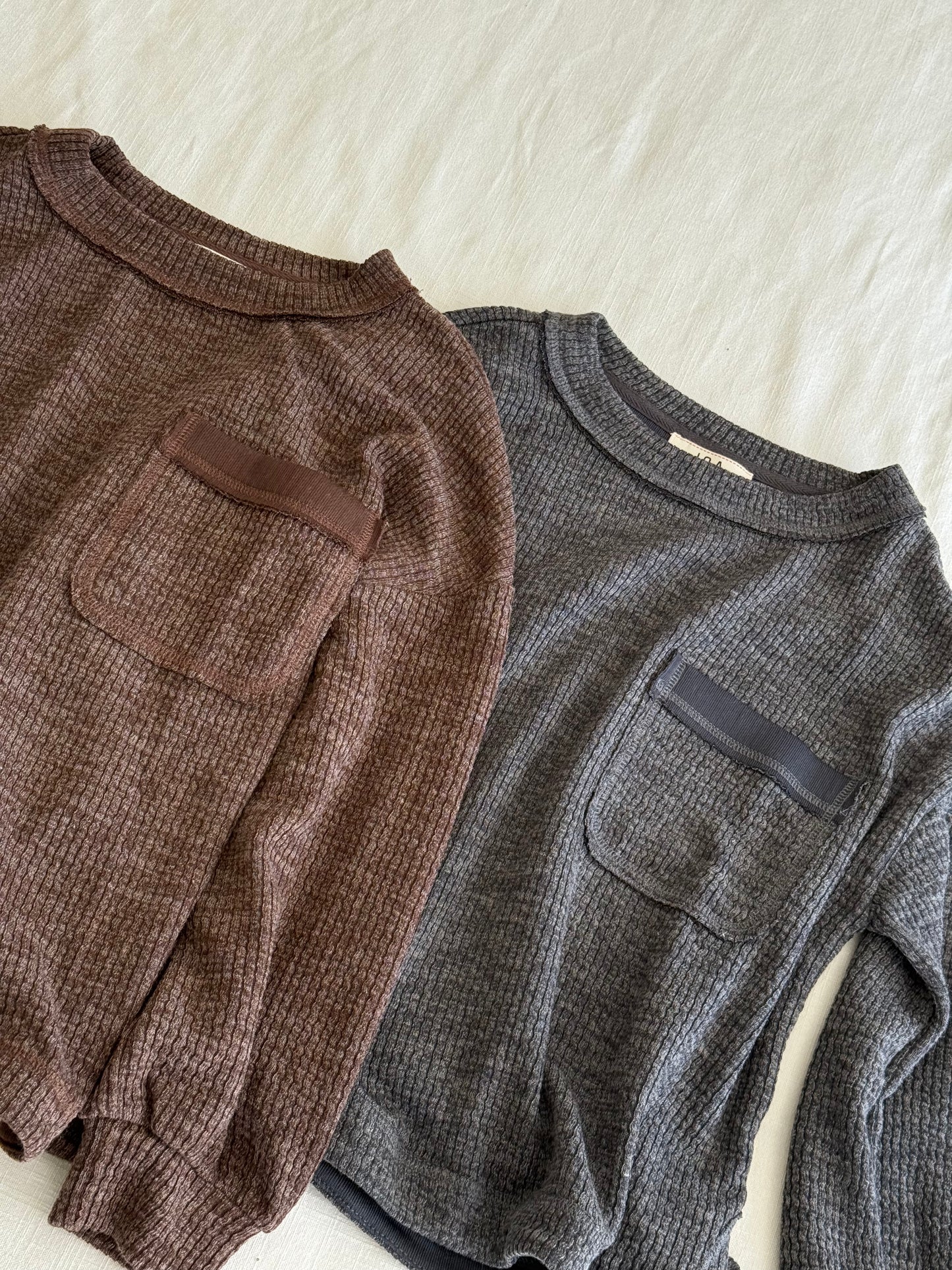 Breezy Thermal Pullover, Charcoal