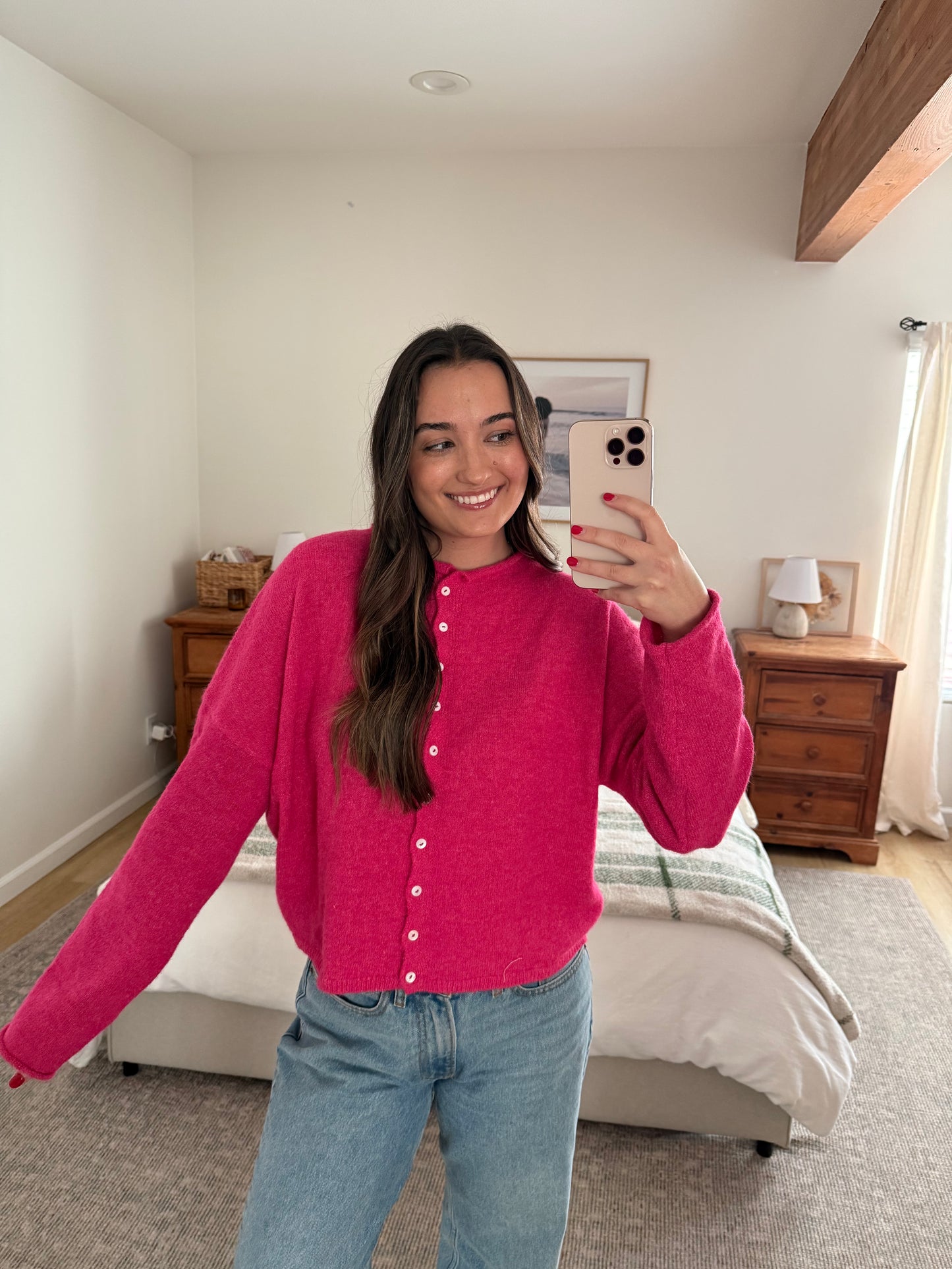 Rae Cardigan, Fuchsia