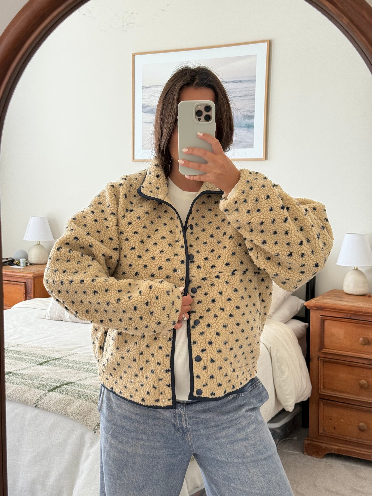 Blueberry Latte Sherpa Jacket