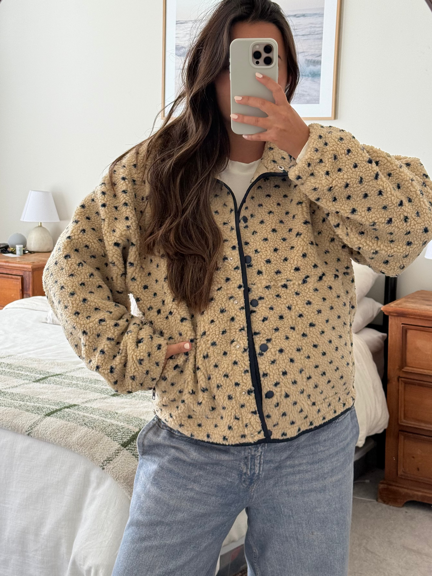 Blueberry Latte Sherpa Jacket