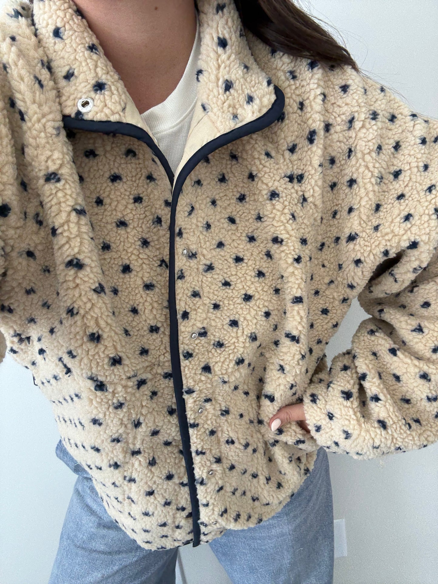 Blueberry Latte Sherpa Jacket