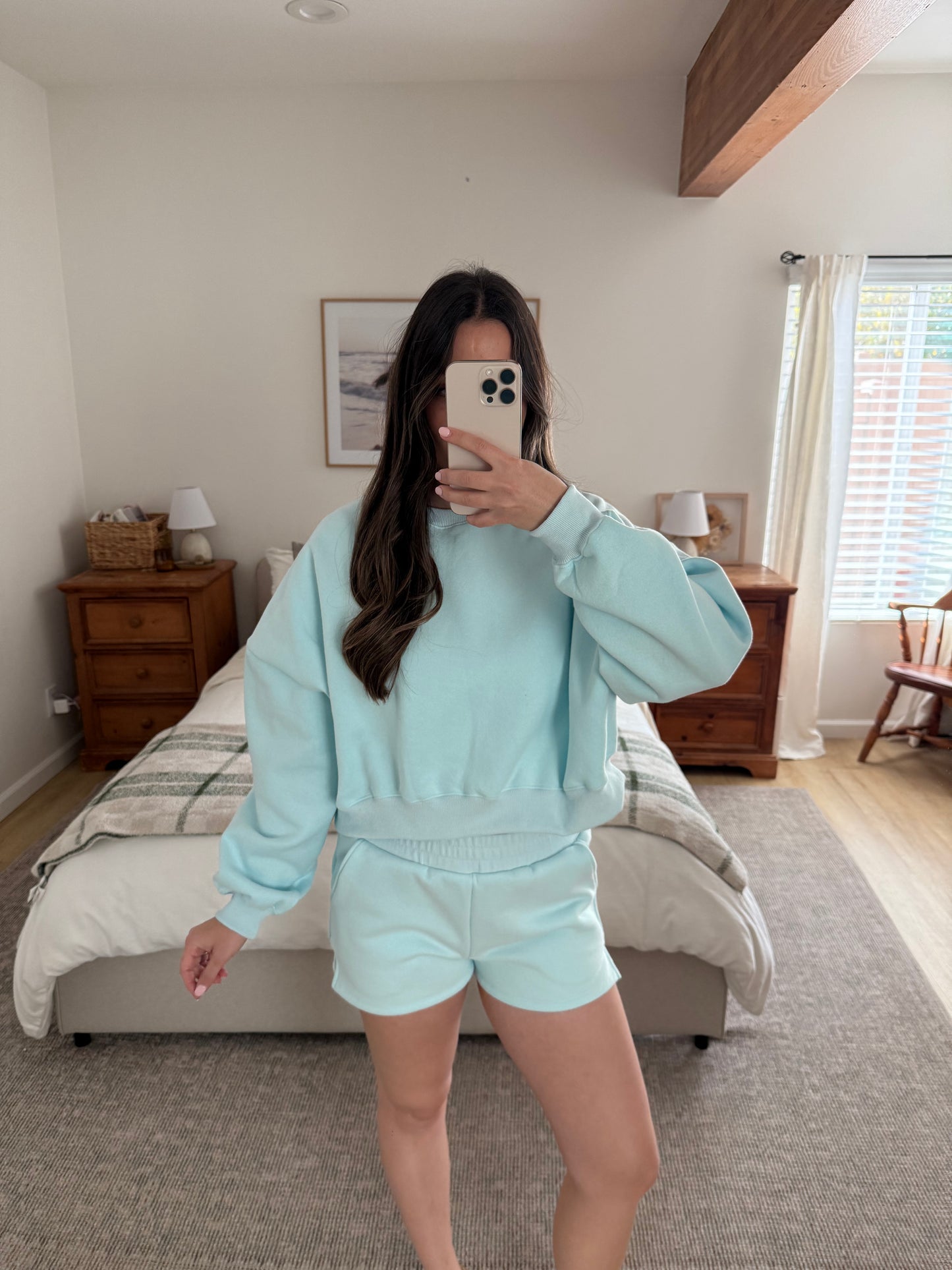 Aquamarine Comfort Shorts, Sky Blue