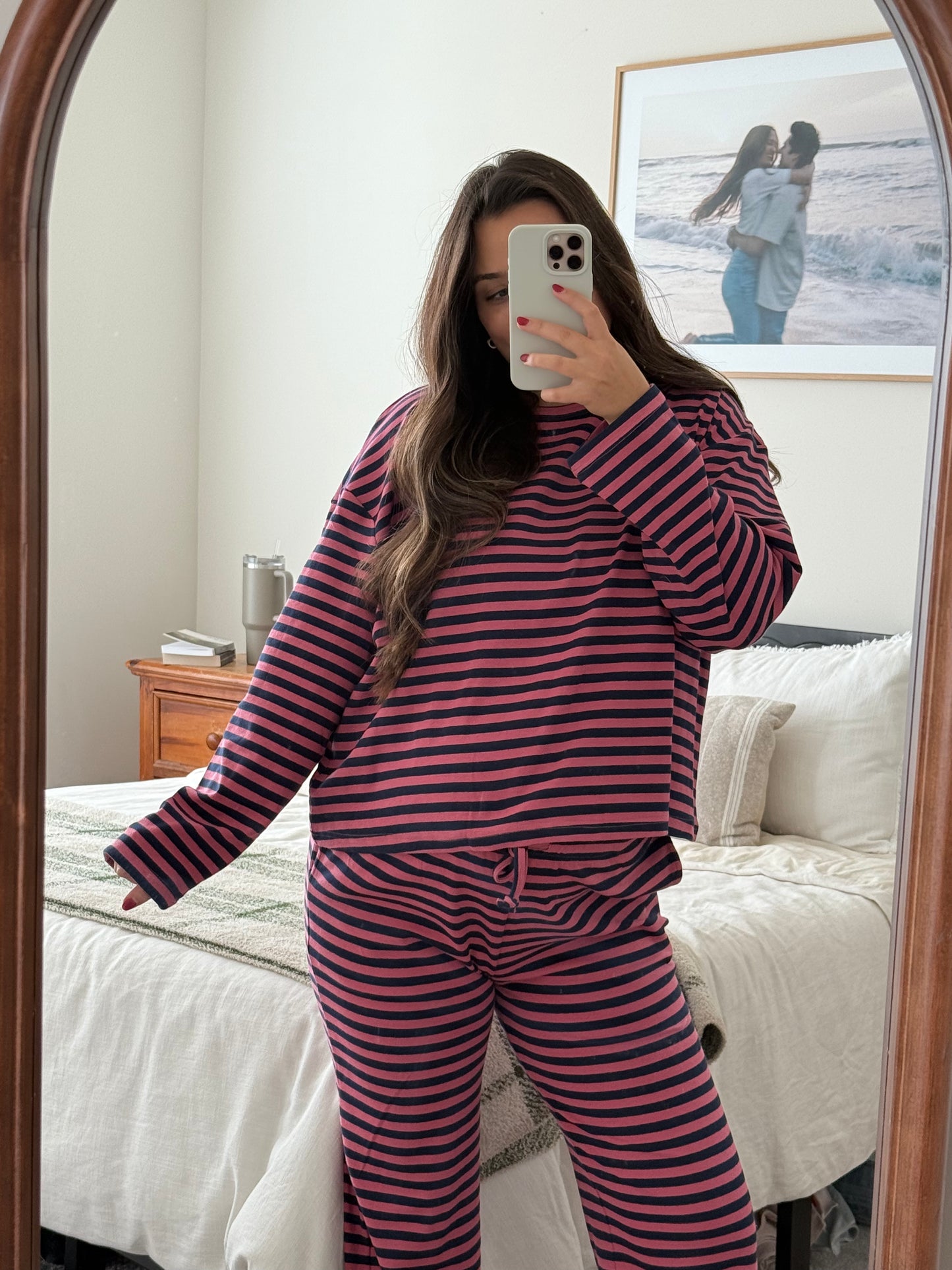 Winterberry Lounge Set, Pink/Navy