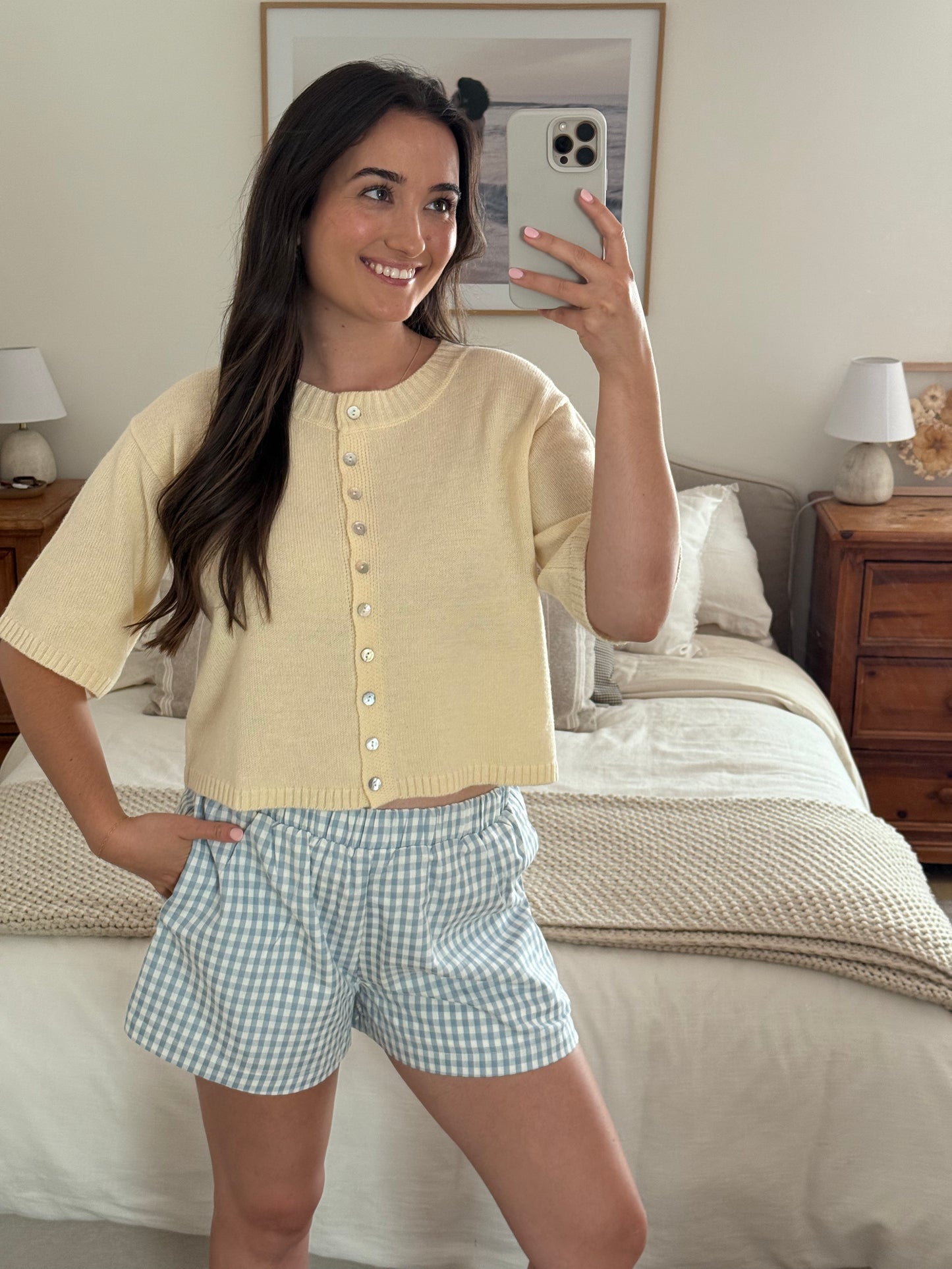 Breezy Days Plaid Shorts, Blue