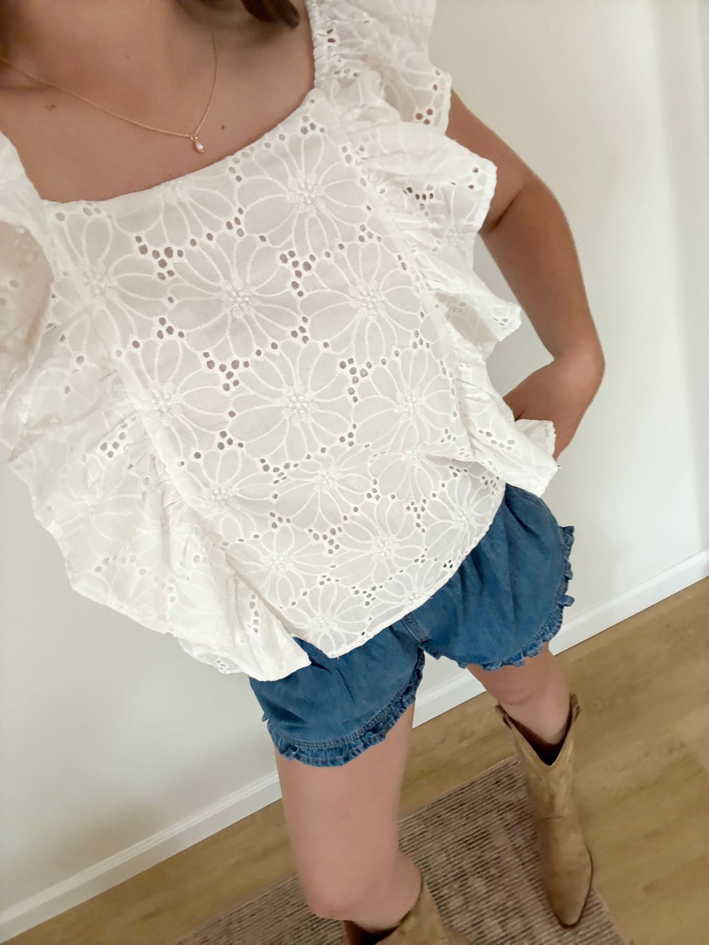 Southern Belle Blouse, White