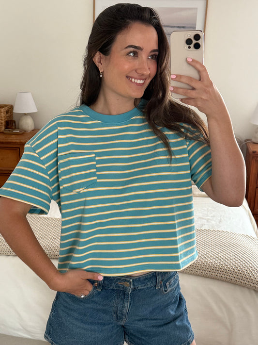Roxanne Tee, Teal & Yellow