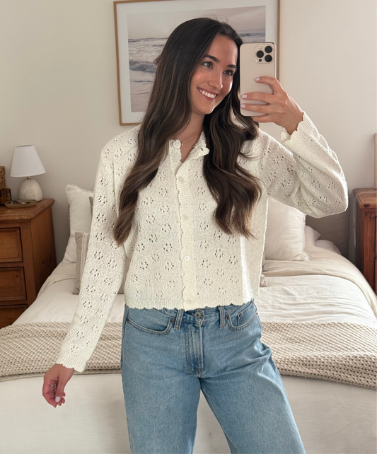 PRE-ORDER, Angel Cardigan, Ivory