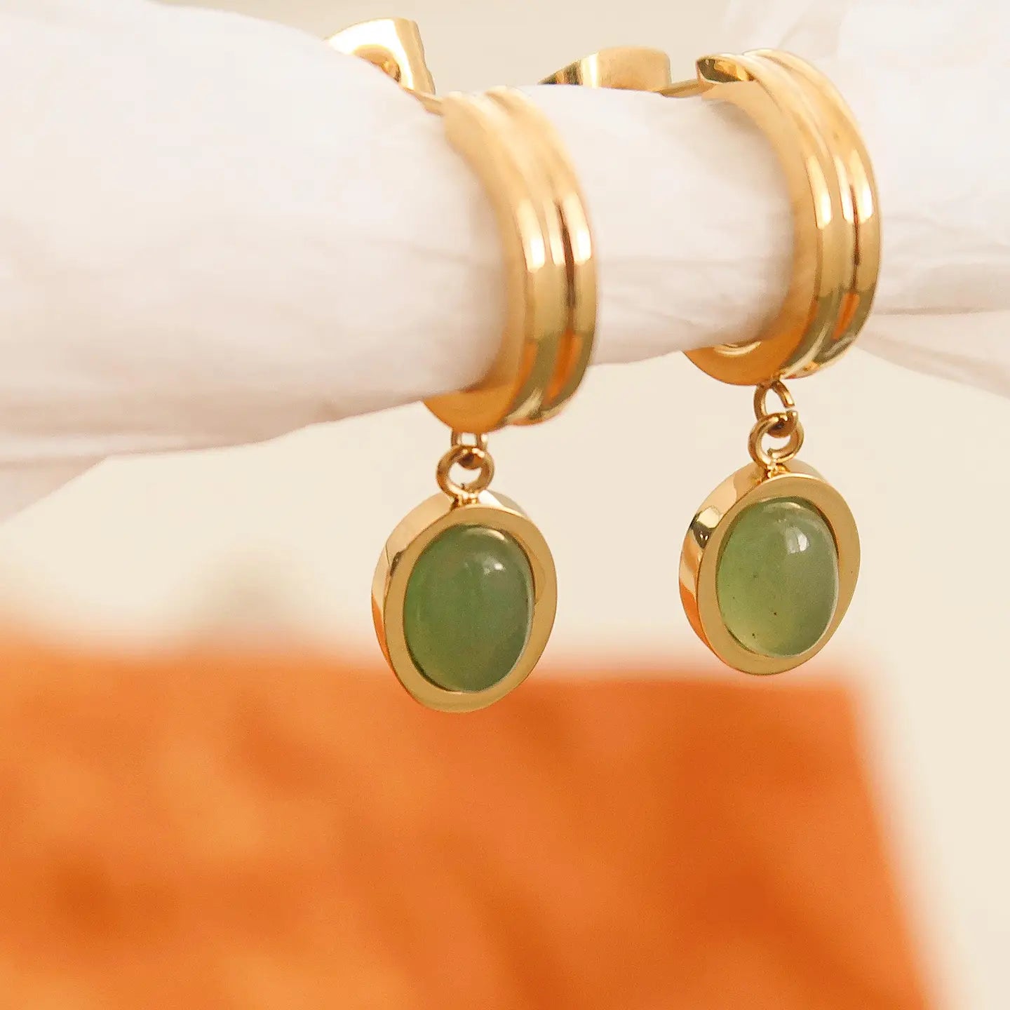 Green Stone Earrings