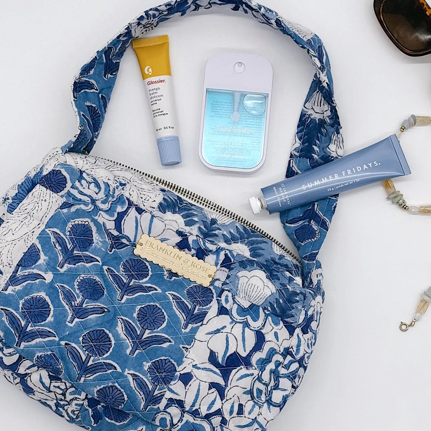 Franklin Quilted Mini Bag, Blue