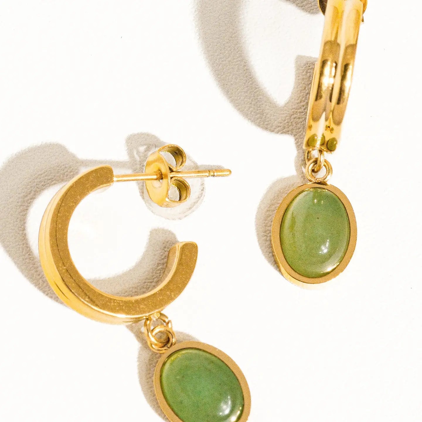 Green Stone Earrings