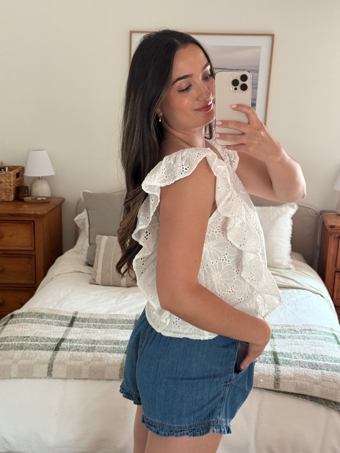 Southern Belle Blouse, White