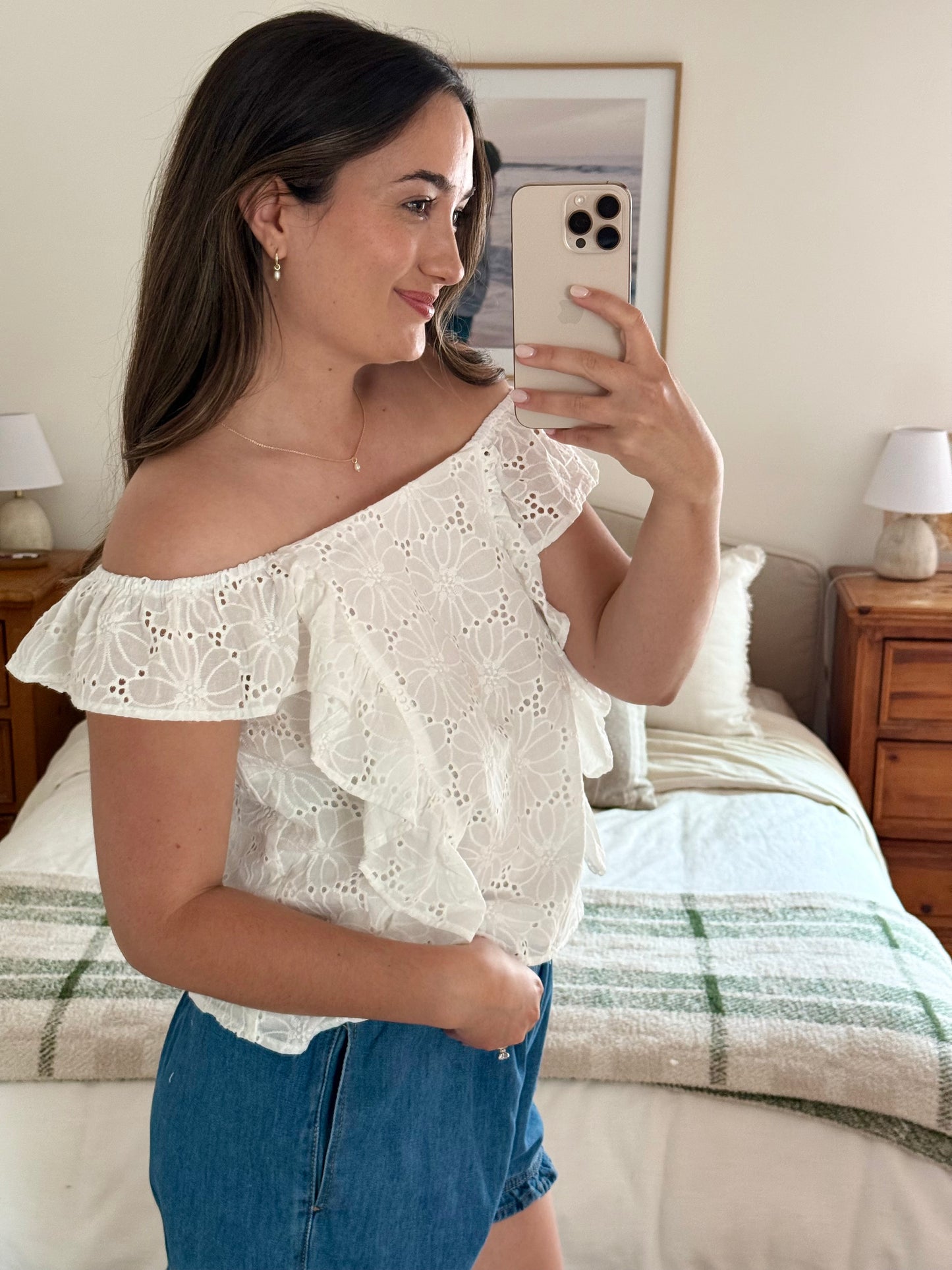Southern Belle Blouse, White