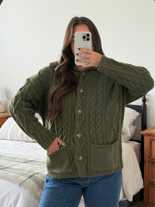 Montana Cardigan, Forest Green
