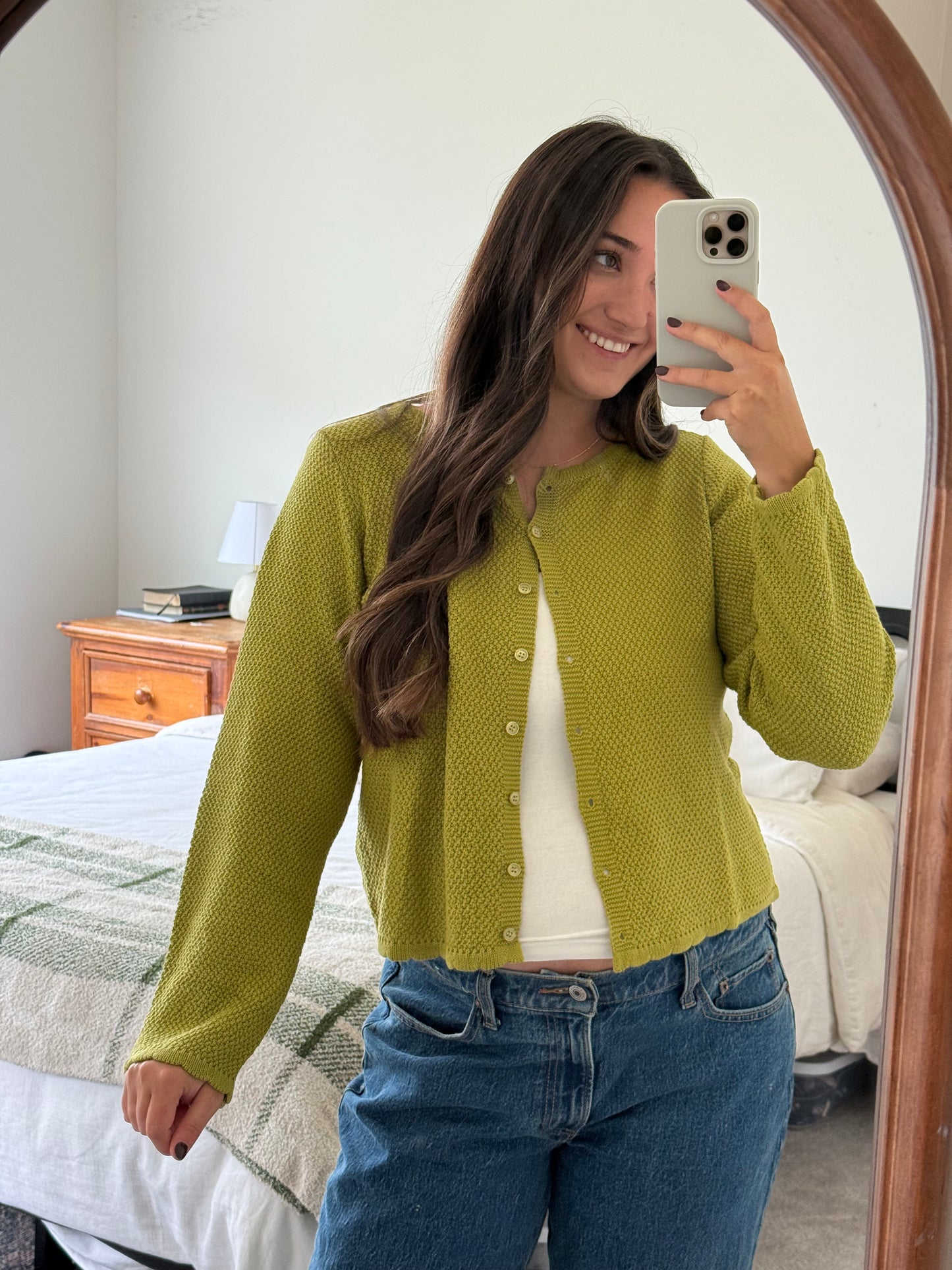 Winnie Cardigan, Moss Green