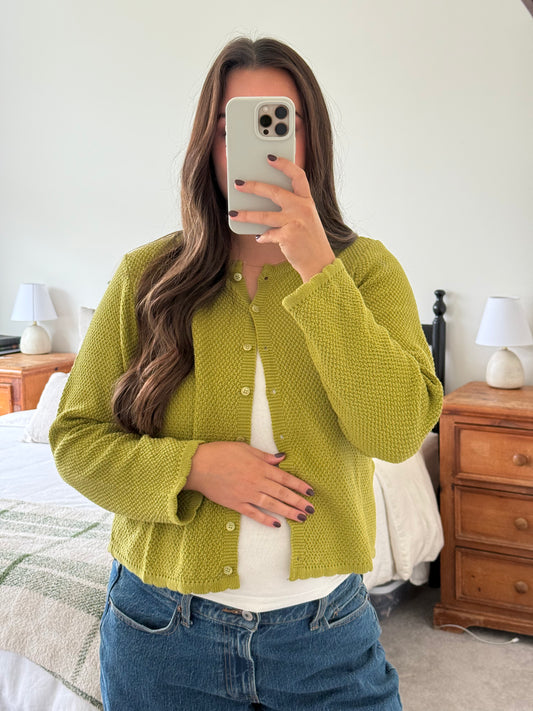 Winnie Cardigan, Moss Green