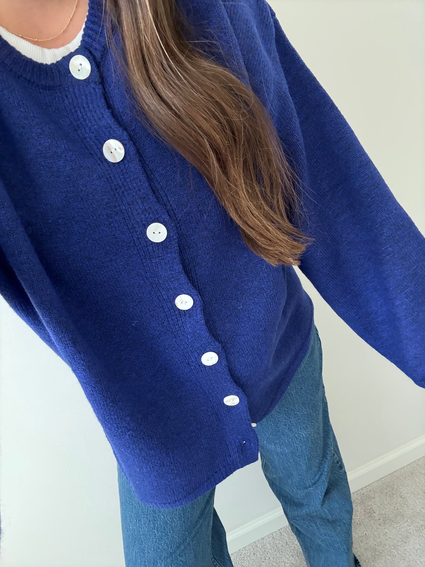 Crisp Air Cardigan, Royal Blue