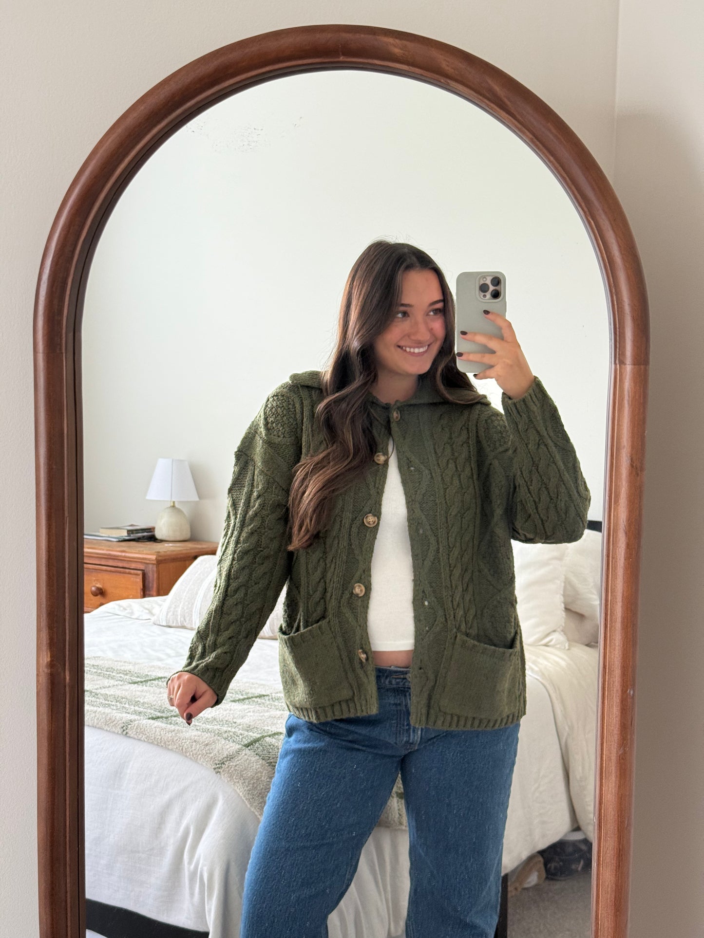 Montana Cardigan, Forest Green