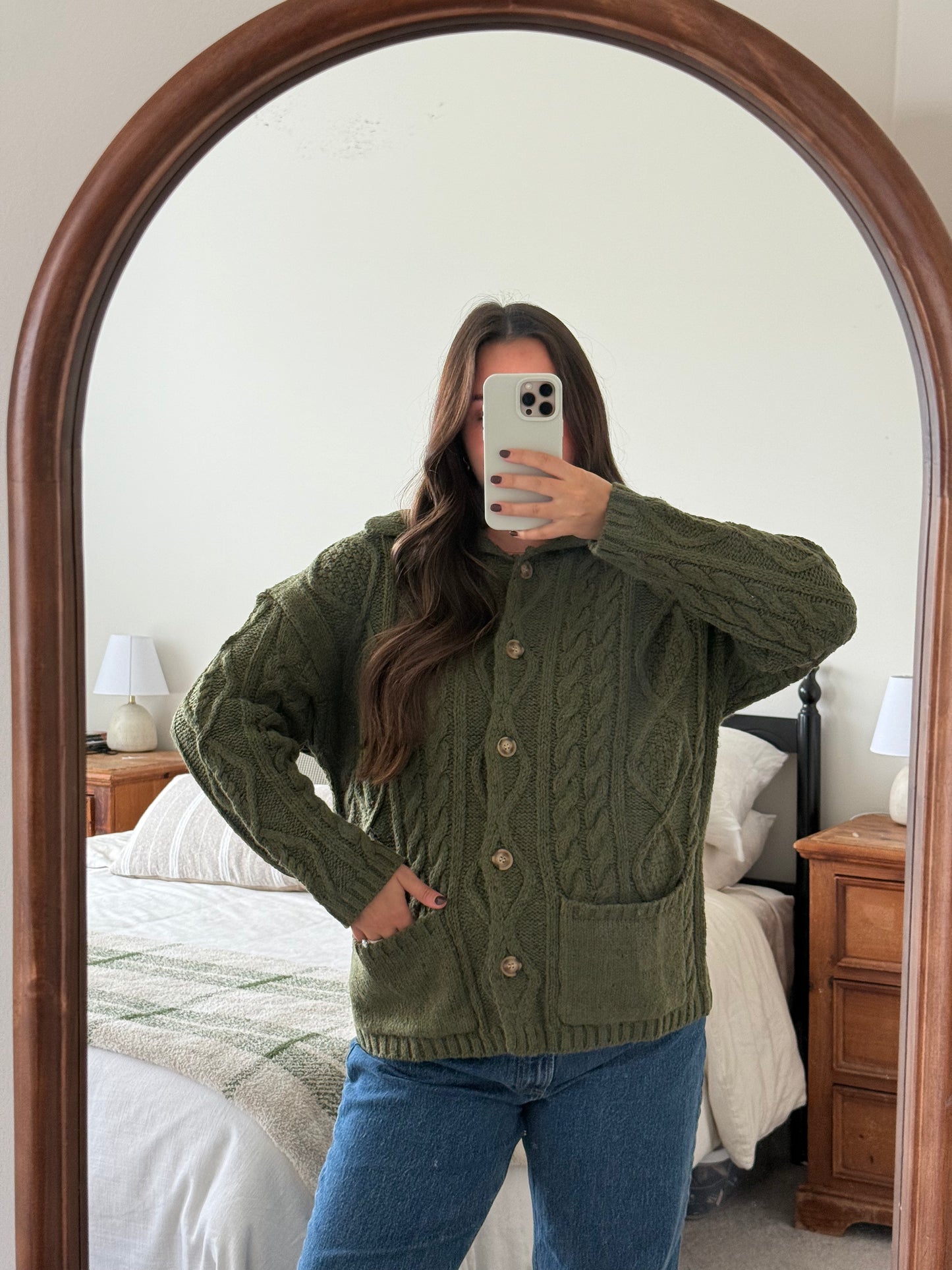 Montana Cardigan, Forest Green