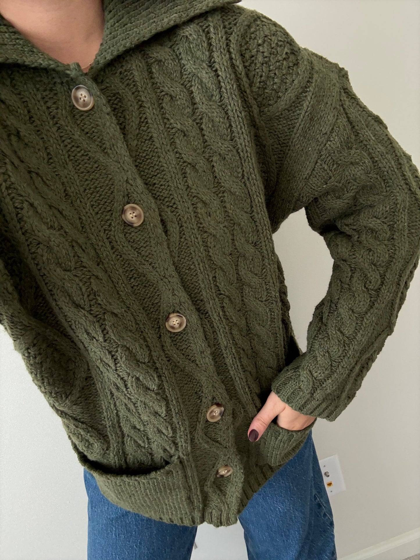 Montana Cardigan, Forest Green