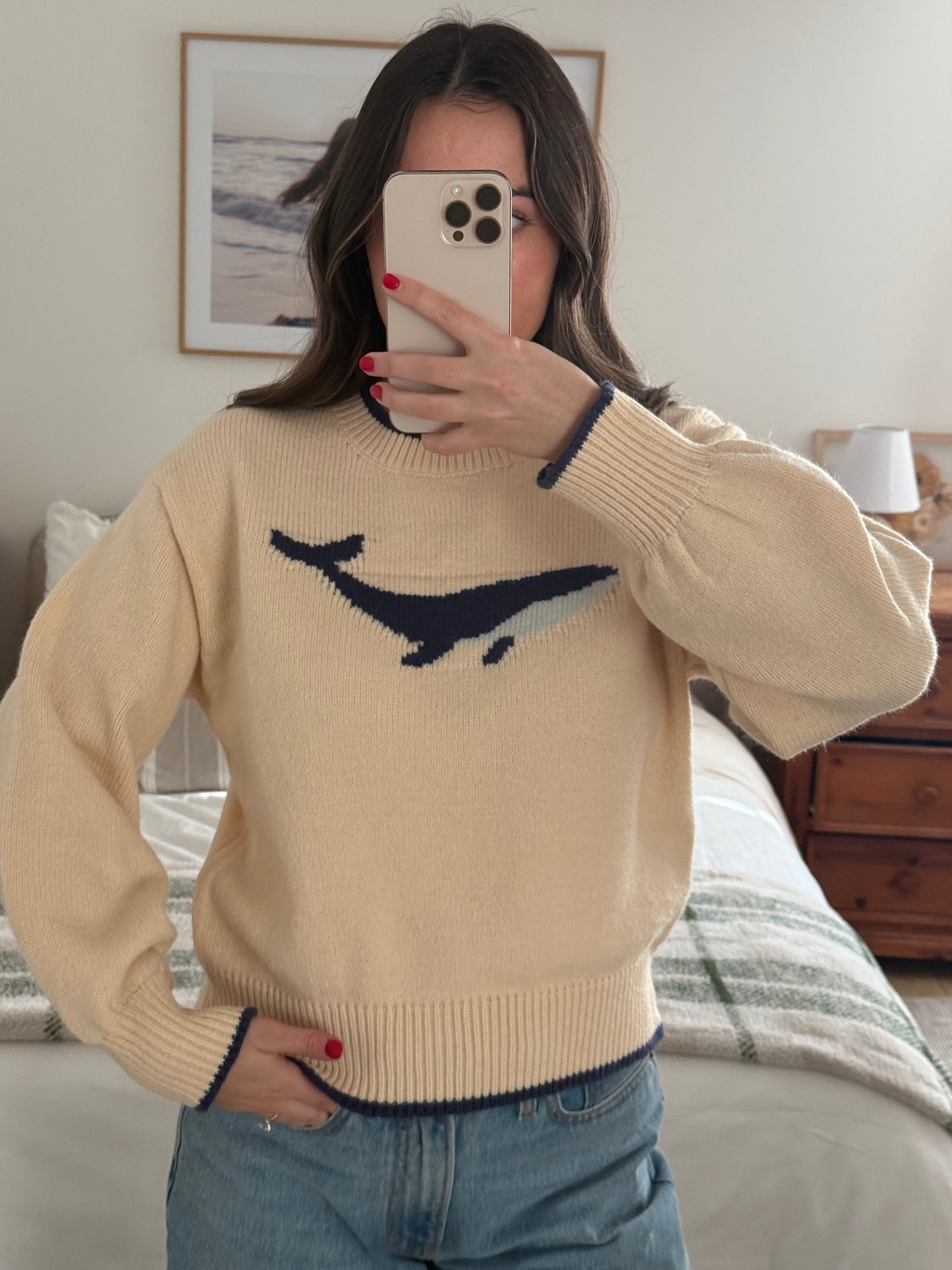 Whale Sweater, Cream