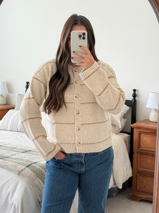 Chai Latte Cardigan, Oatmeal