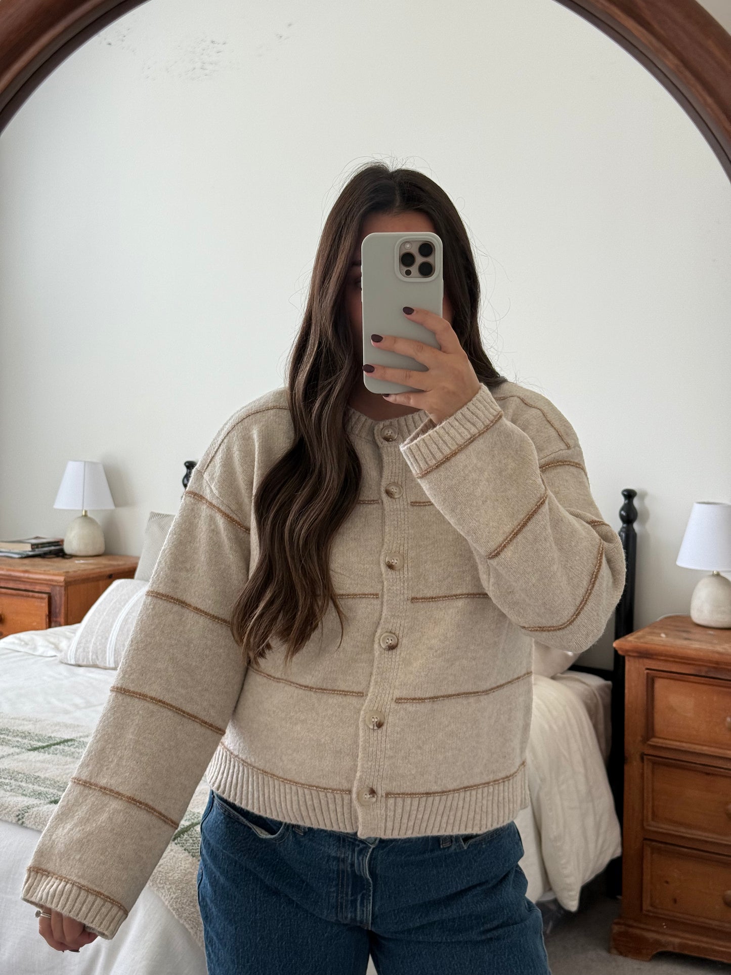 Chai Latte Cardigan, Oatmeal