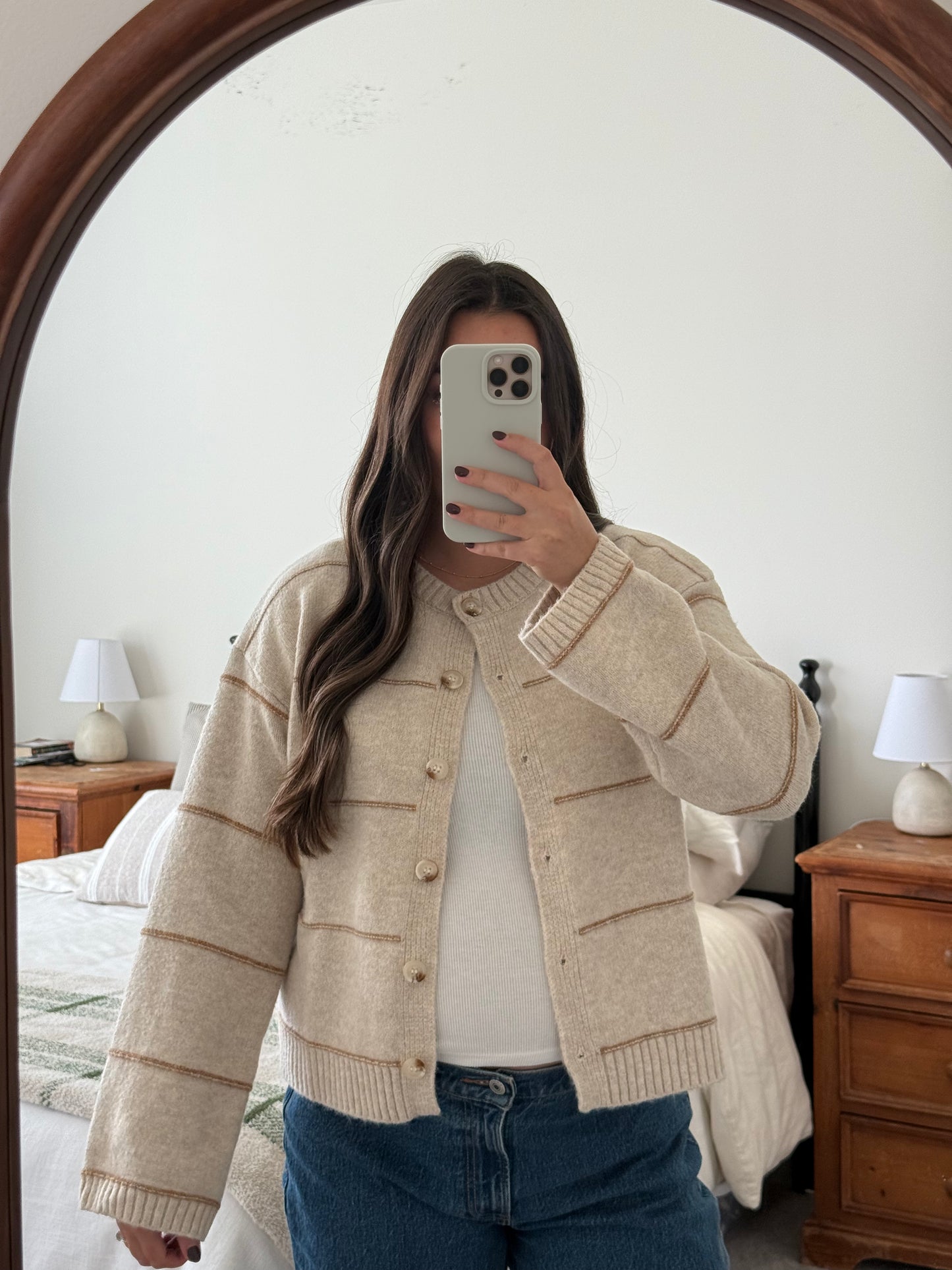 Chai Latte Cardigan, Oatmeal