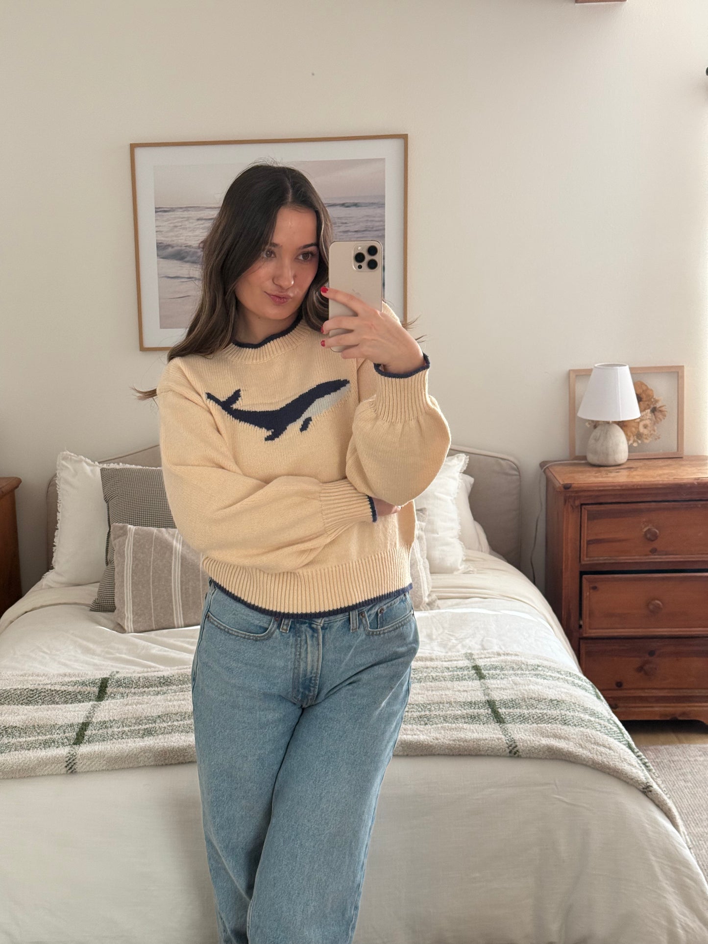 Whale Sweater, Cream