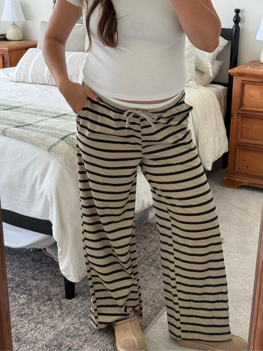 Hazelnut Knit Lounge Pants, Taupe