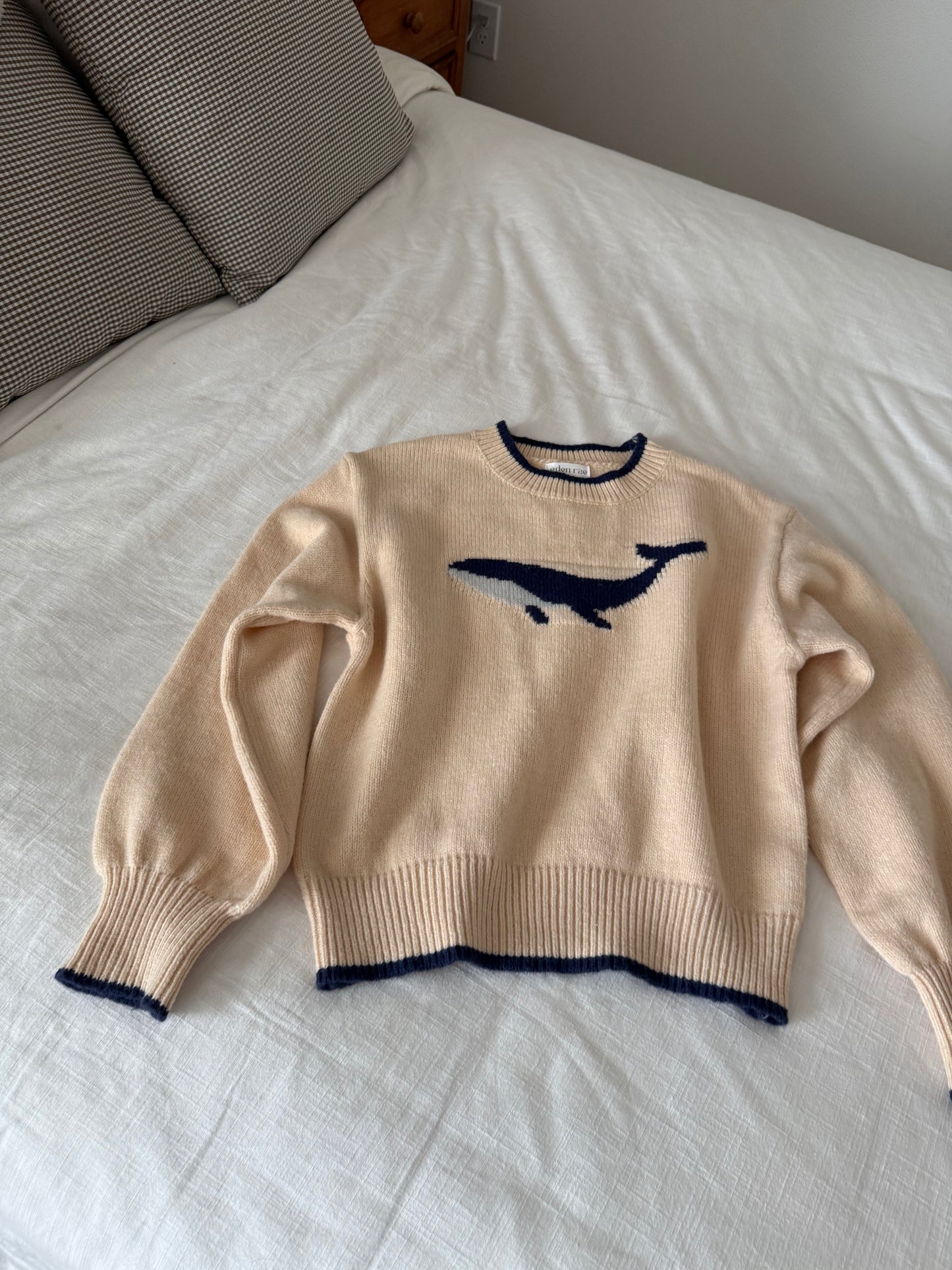 Whale Sweater, Cream