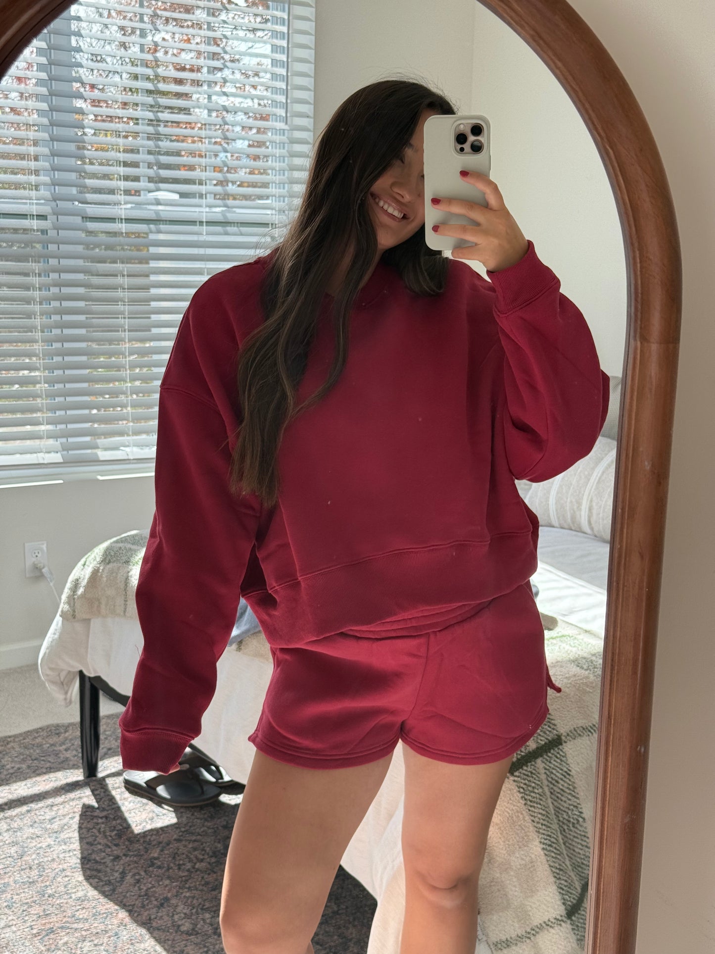 Crimson Cozy Shorts