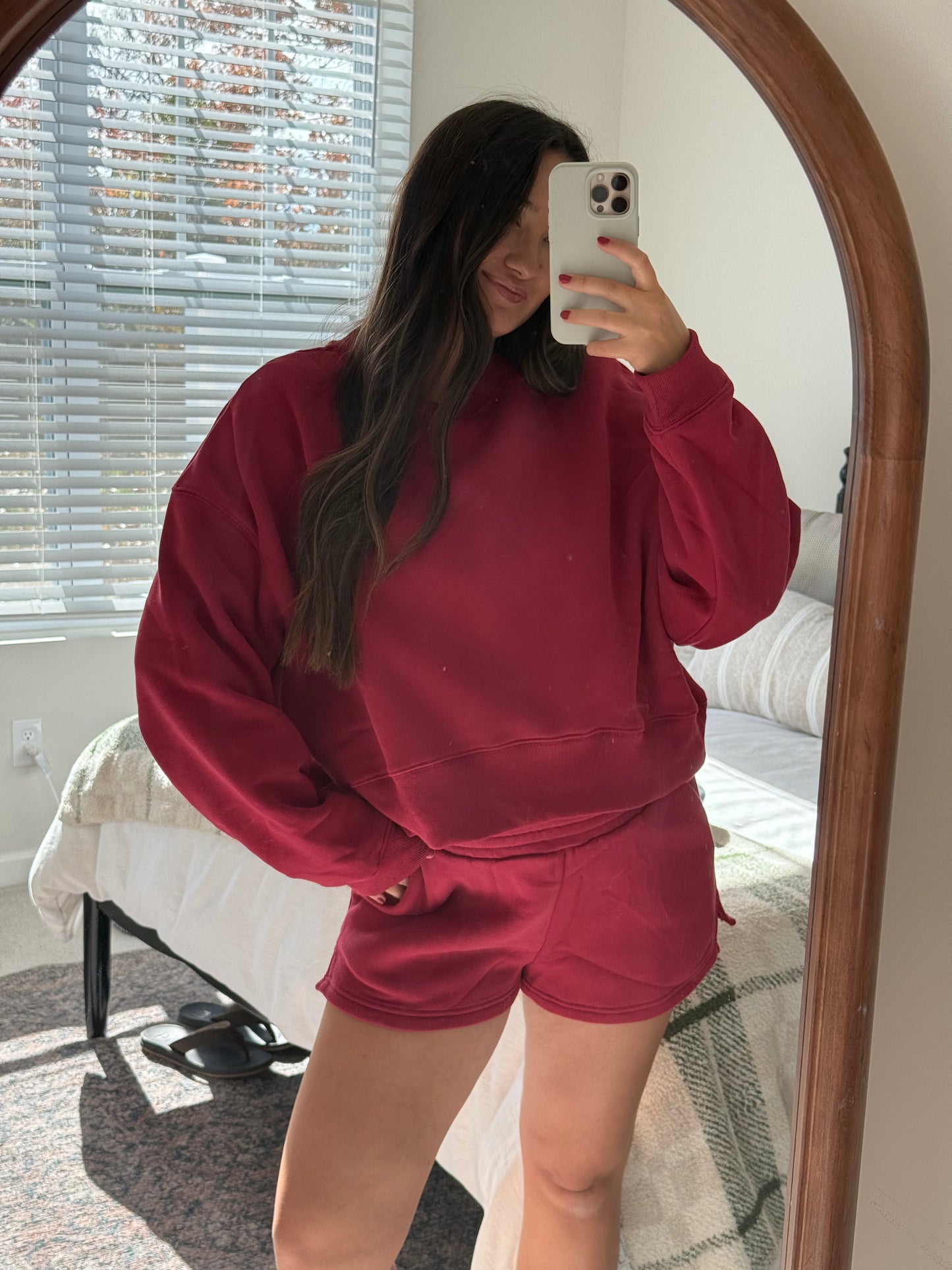 Crimson Cozy Shorts