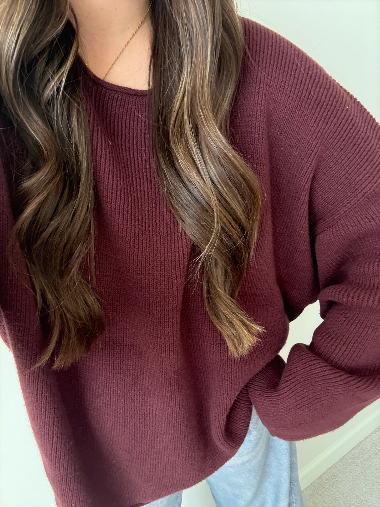Cozy Up Oversized Sweater, Plum
