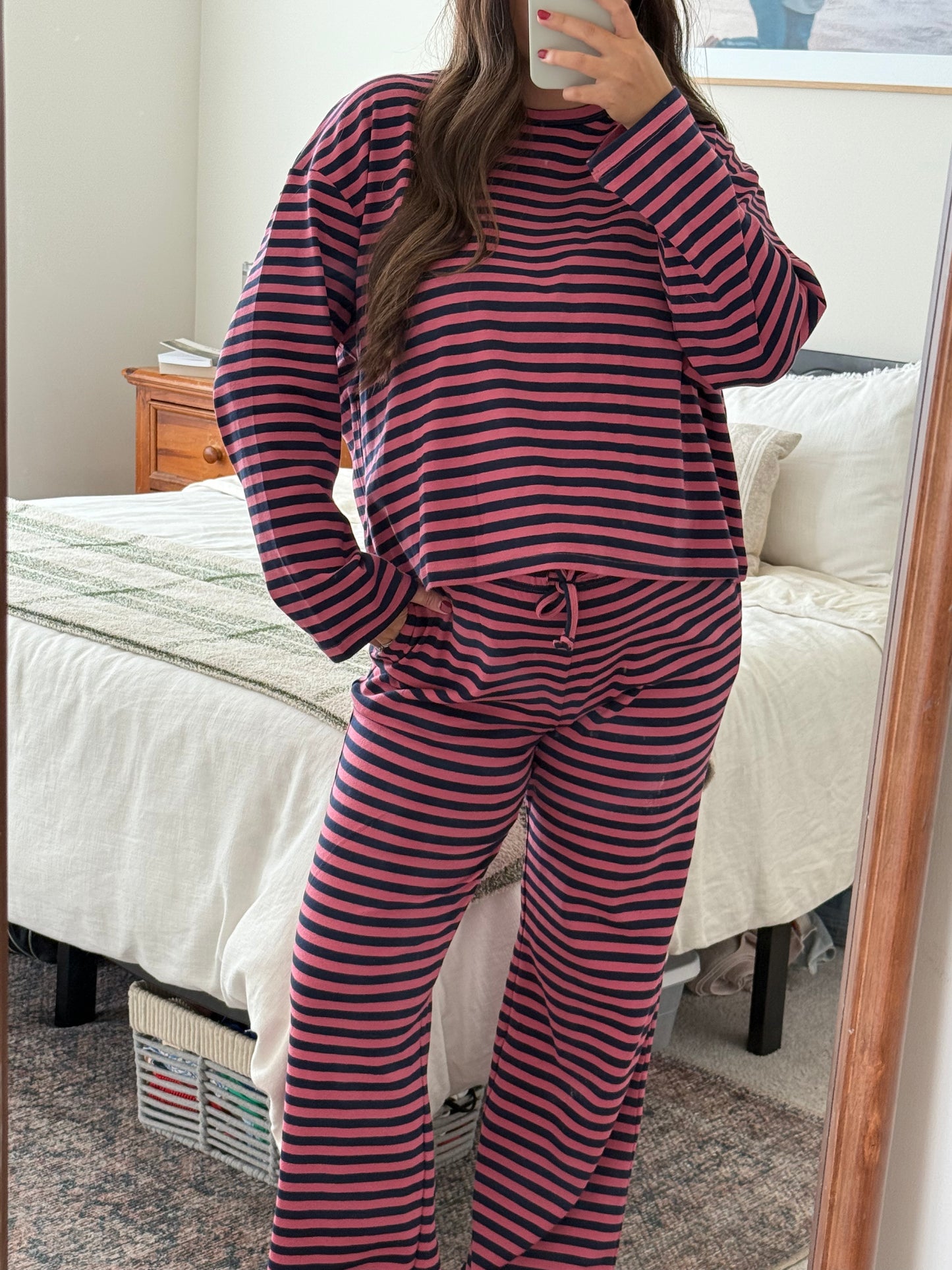 Winterberry Lounge Set, Pink/Navy