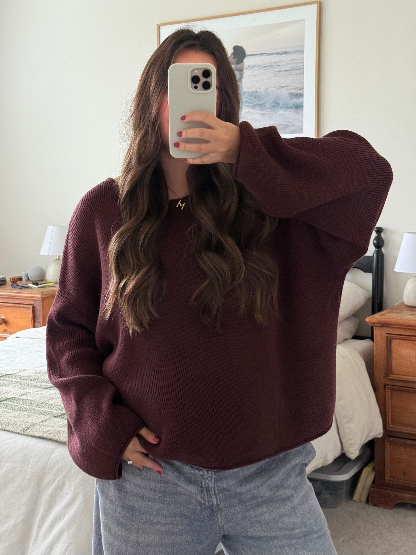 Cozy Up Oversized Sweater, Plum