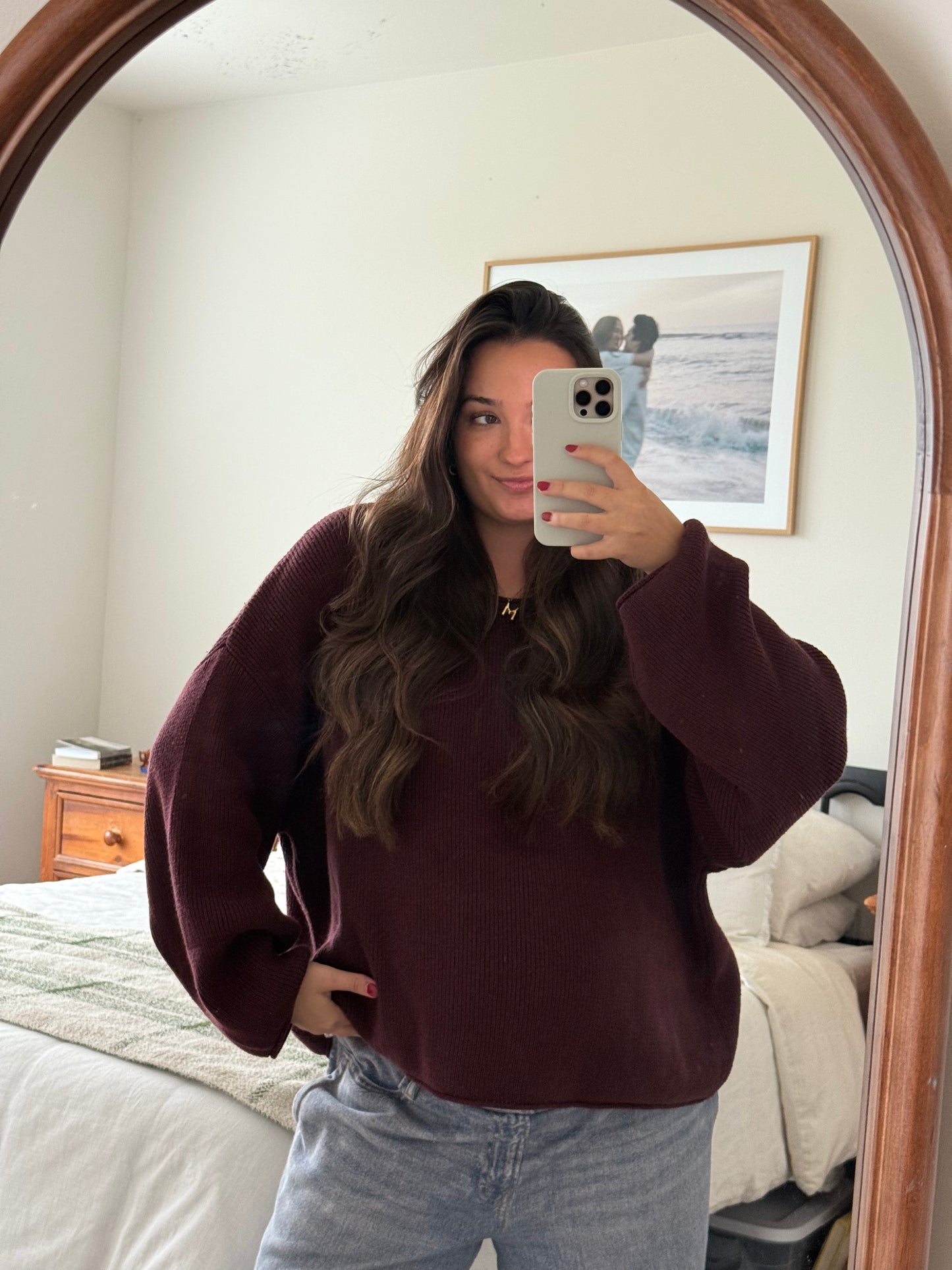 Cozy Up Oversized Sweater, Plum